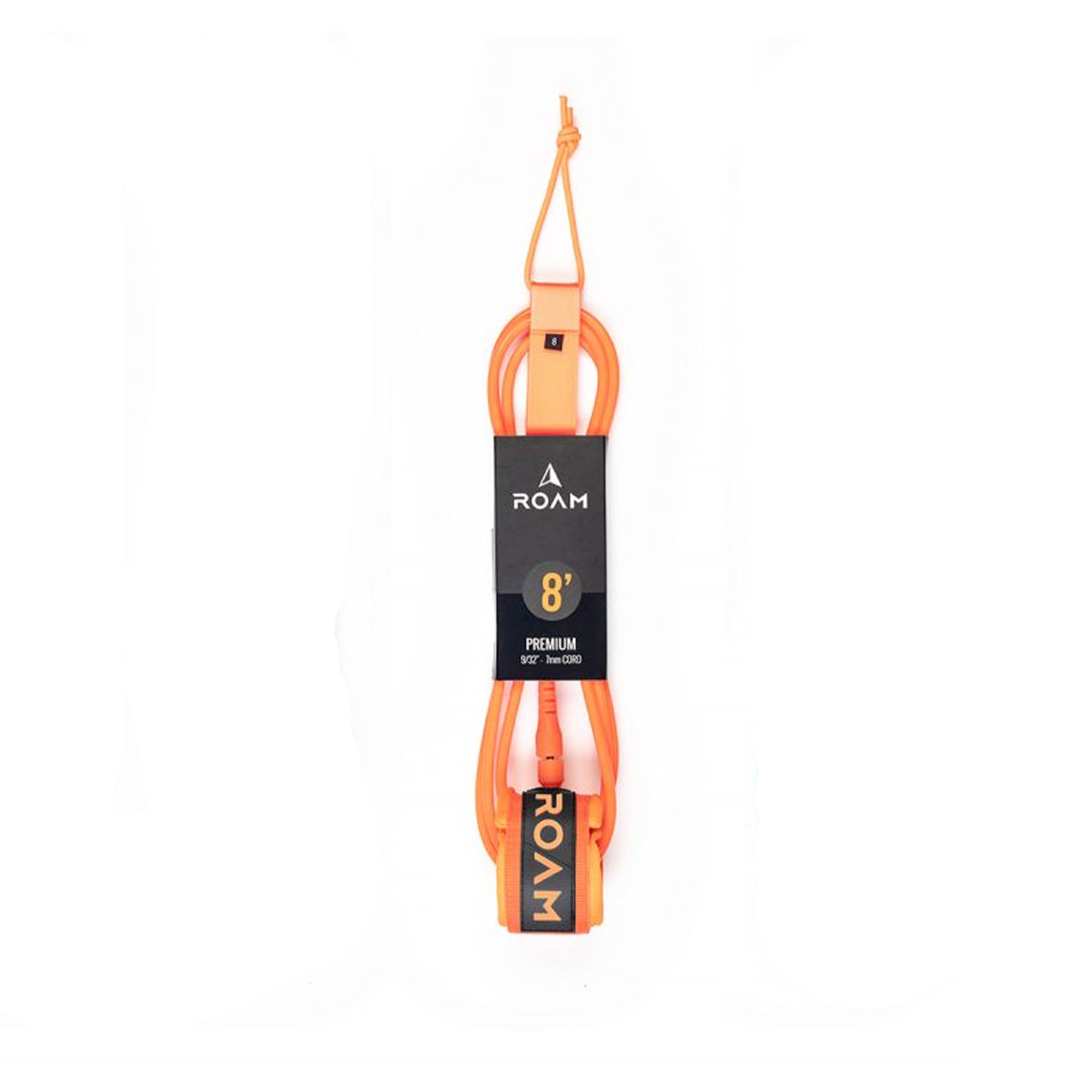 Roam 8' Premium Surfboard Leash - Orange