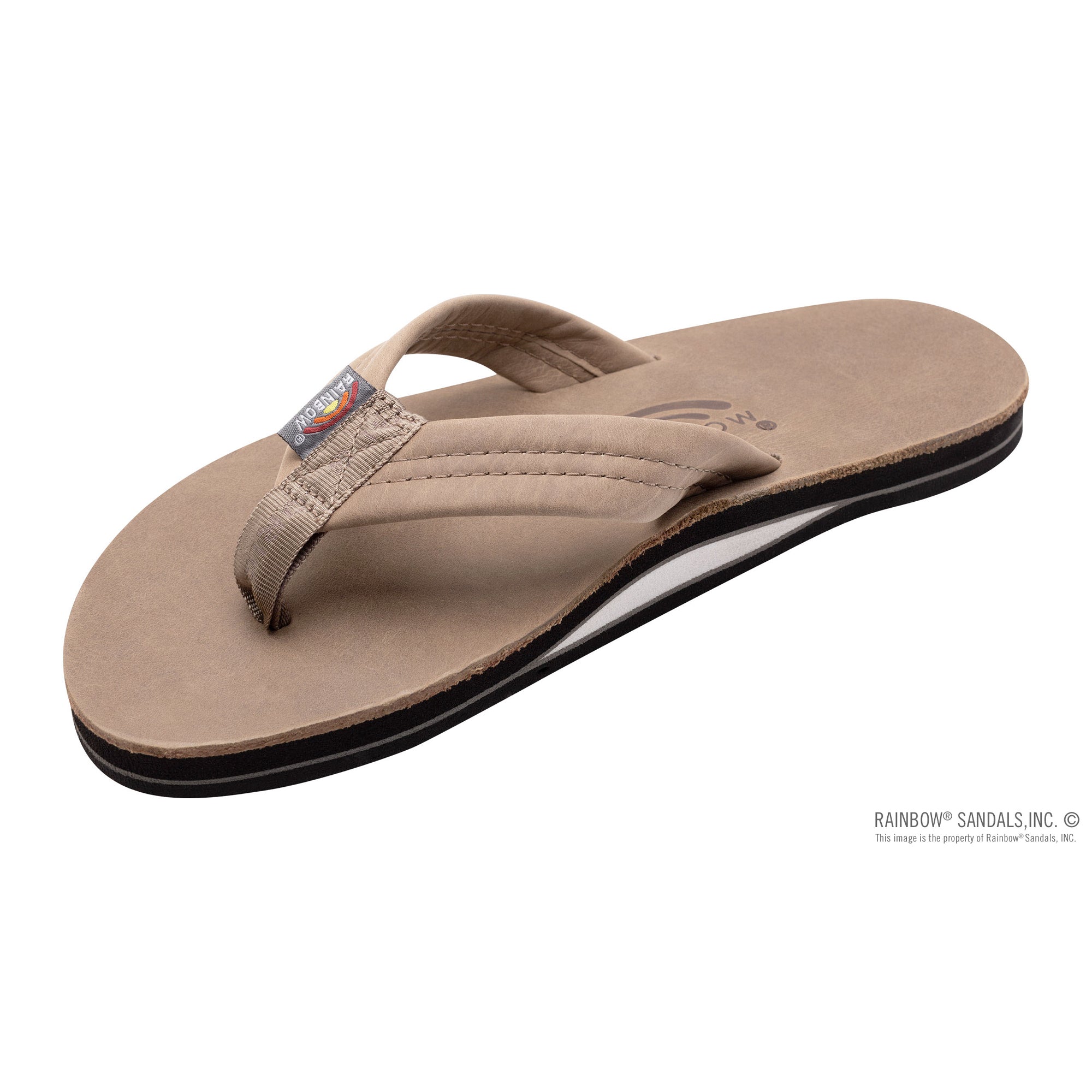 Rainbow Single Luxury Single Men's Sandals - Stone Grey