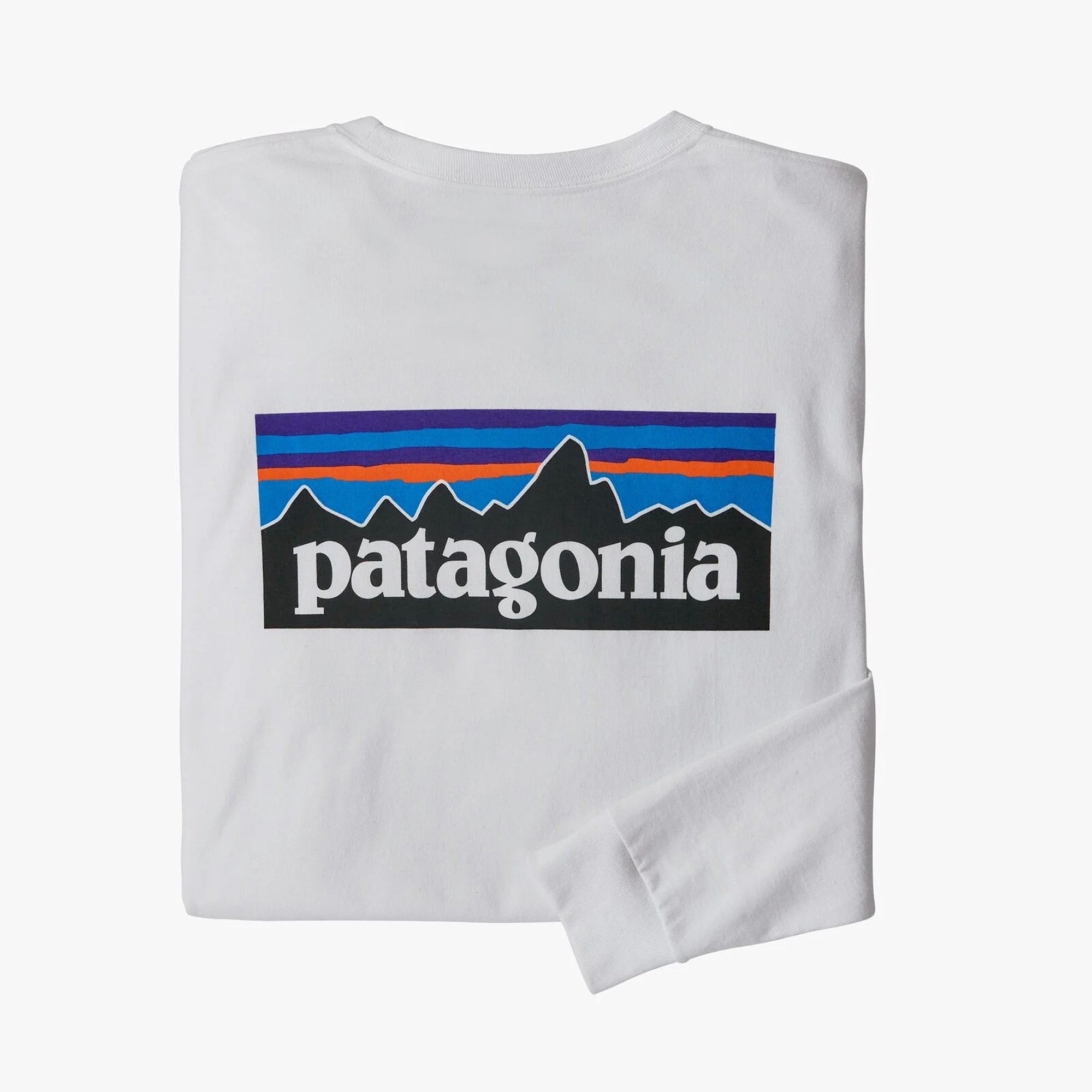 Patagonia P-6 Logo Responsibili-Tee Men's L/S T-Shirt - White