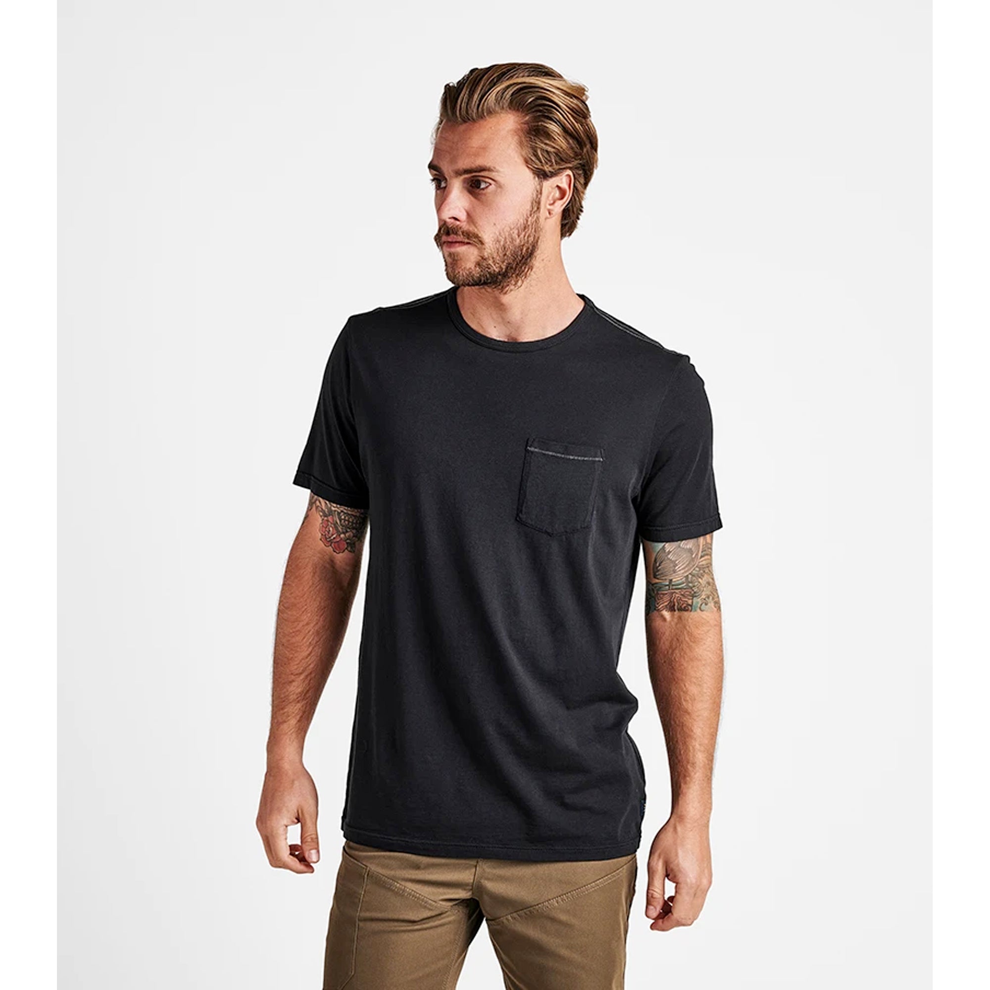 Roark Well Worn Lightweight Organic Men's S/S T-Shirt - Black