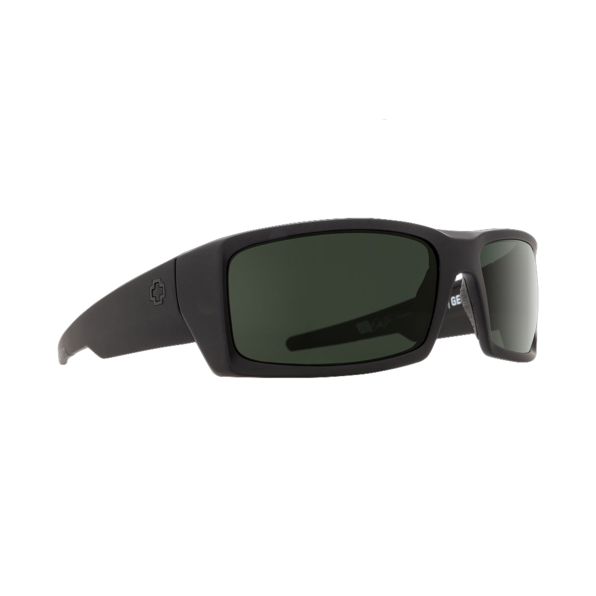 Spy General Men's Sunglasses - Soft Matte Black/HD+ Gray Green