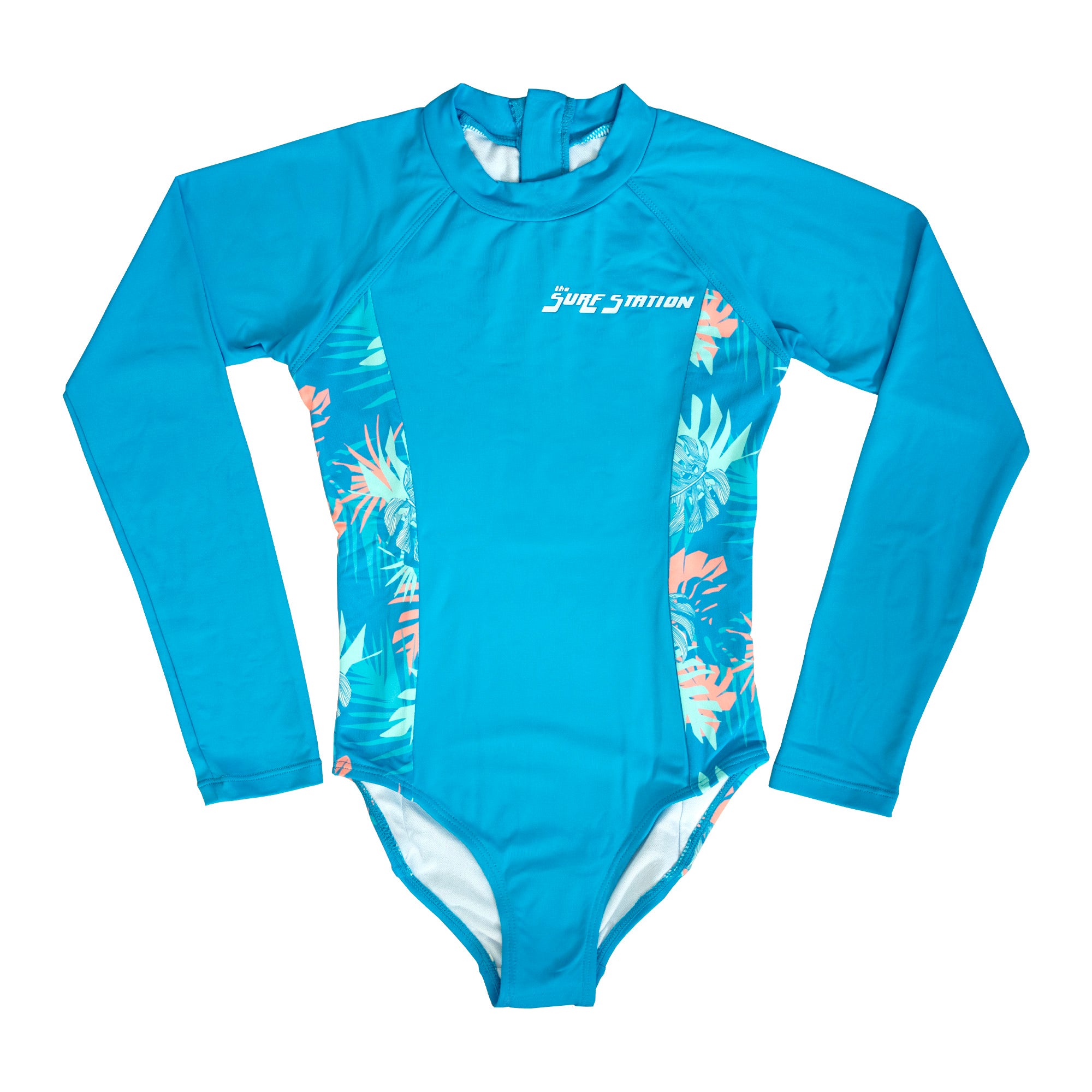 Surf Station Seaz Team Youth Girl's L/S One Piece Rashguard