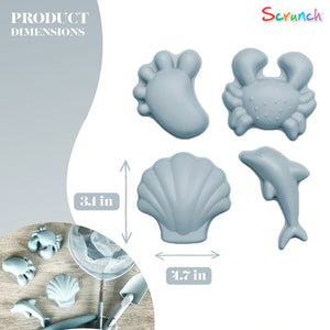 Scrunch Sand Moulds 4/pc Set