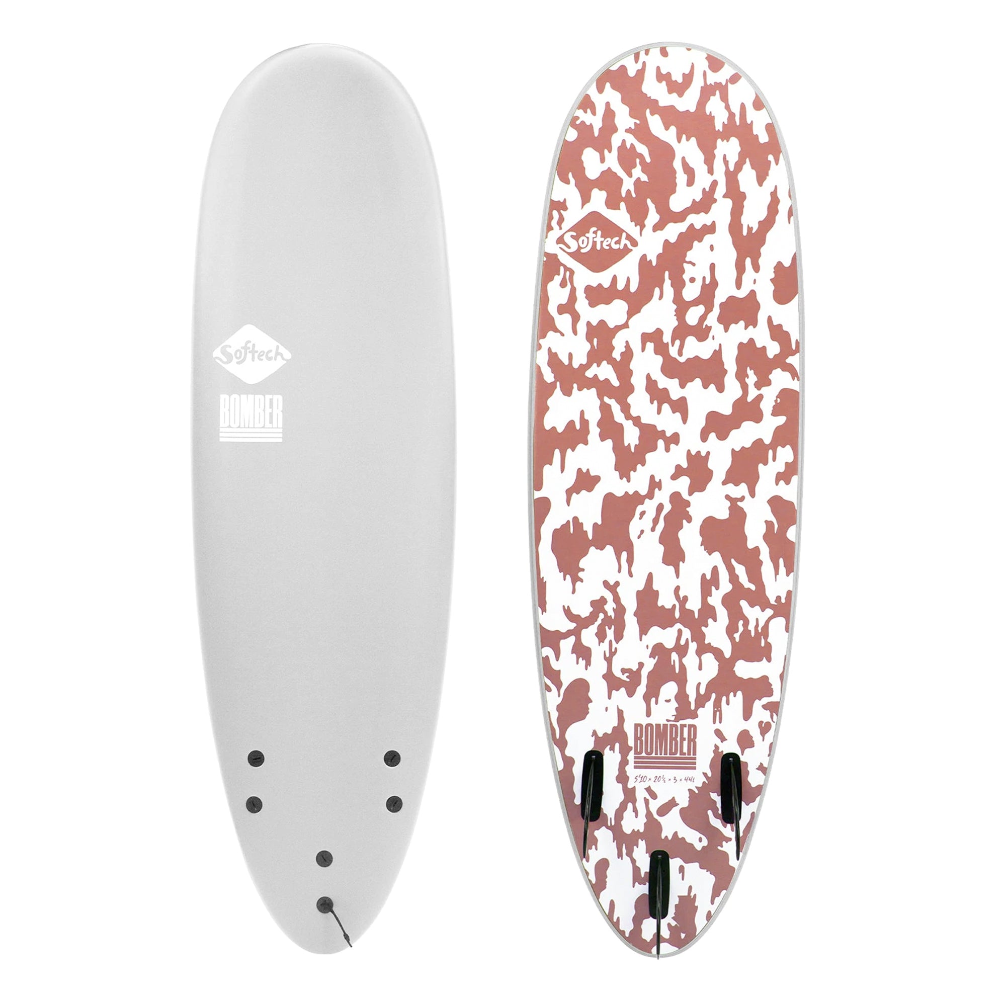 Softech Bomber 6'10 Soft Surfboard - Grey/Red