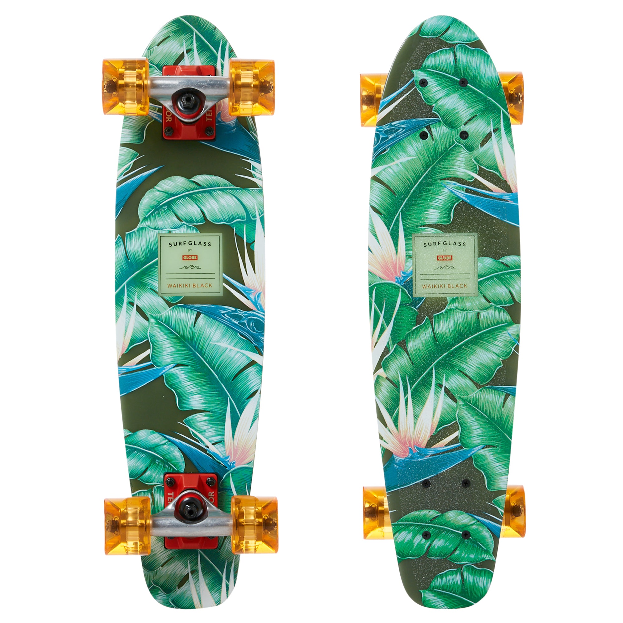 Globe Surf Glass 24" Complete Skateboard - Bird of Paradise