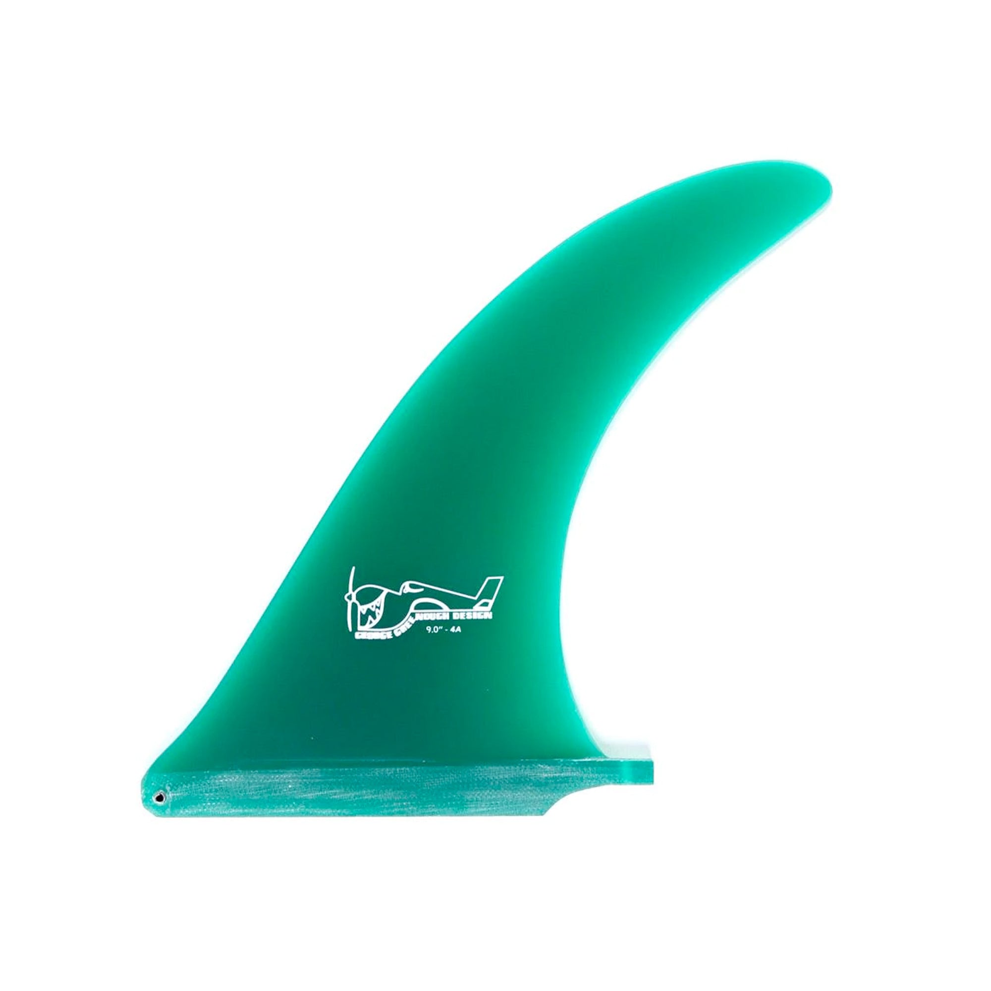 True Ames Greenough 4-A 9.75" Longboard Fin - Green