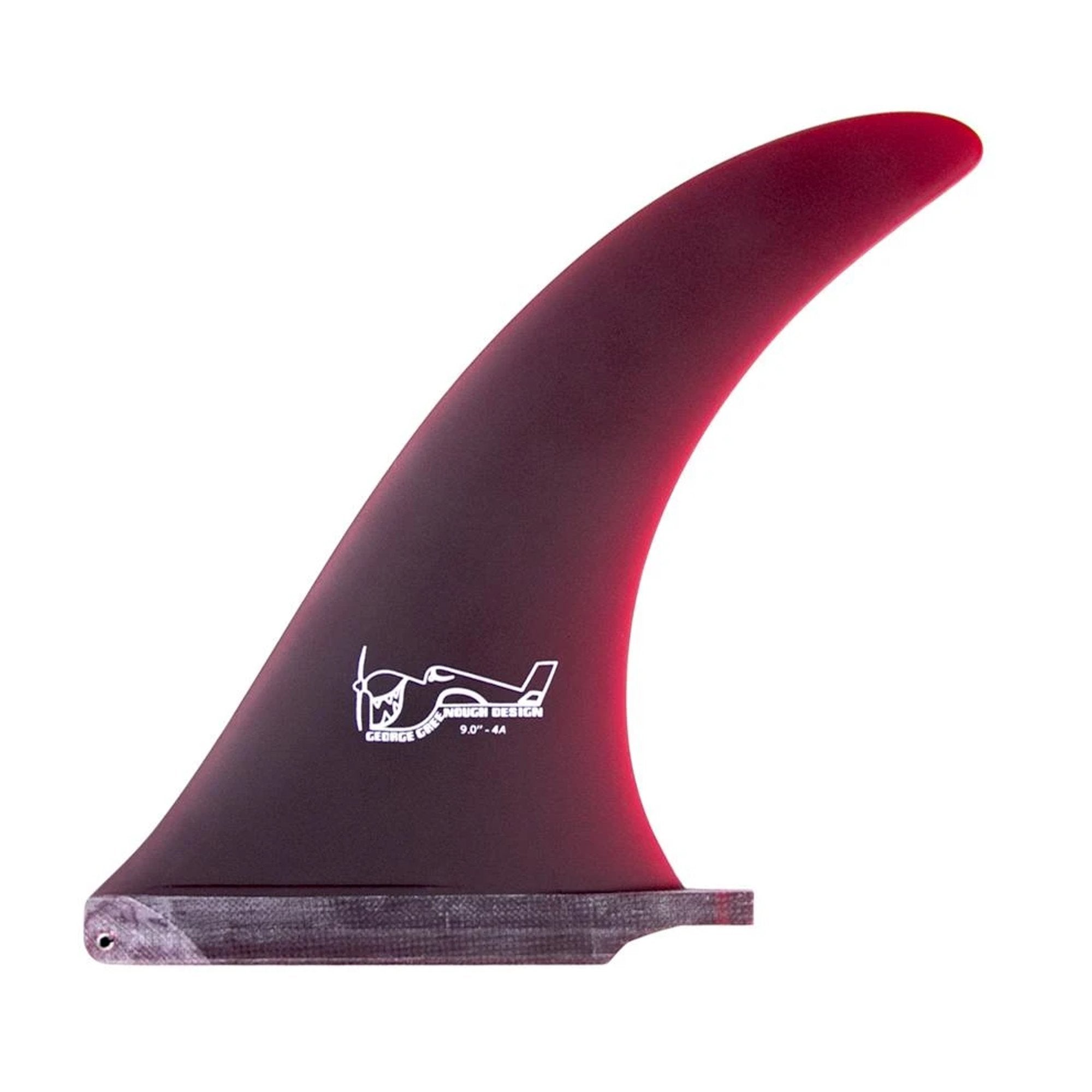 True Ames Greenough 4-A 8.5" Longboard Fin - Red