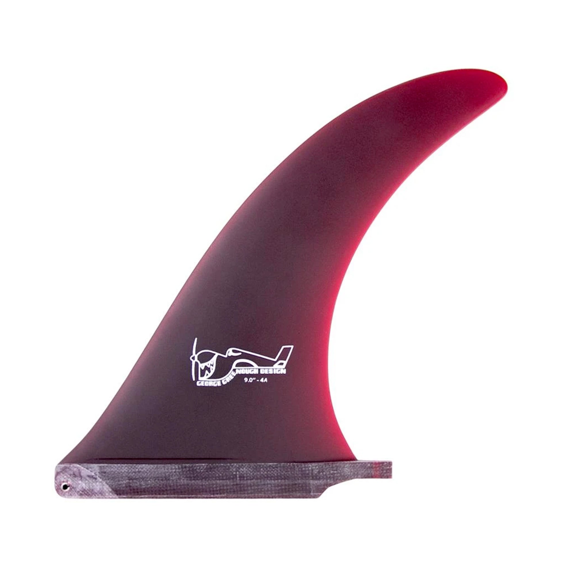 True Ames Greenough 4-A Longboard Fin - 6.5"/Red