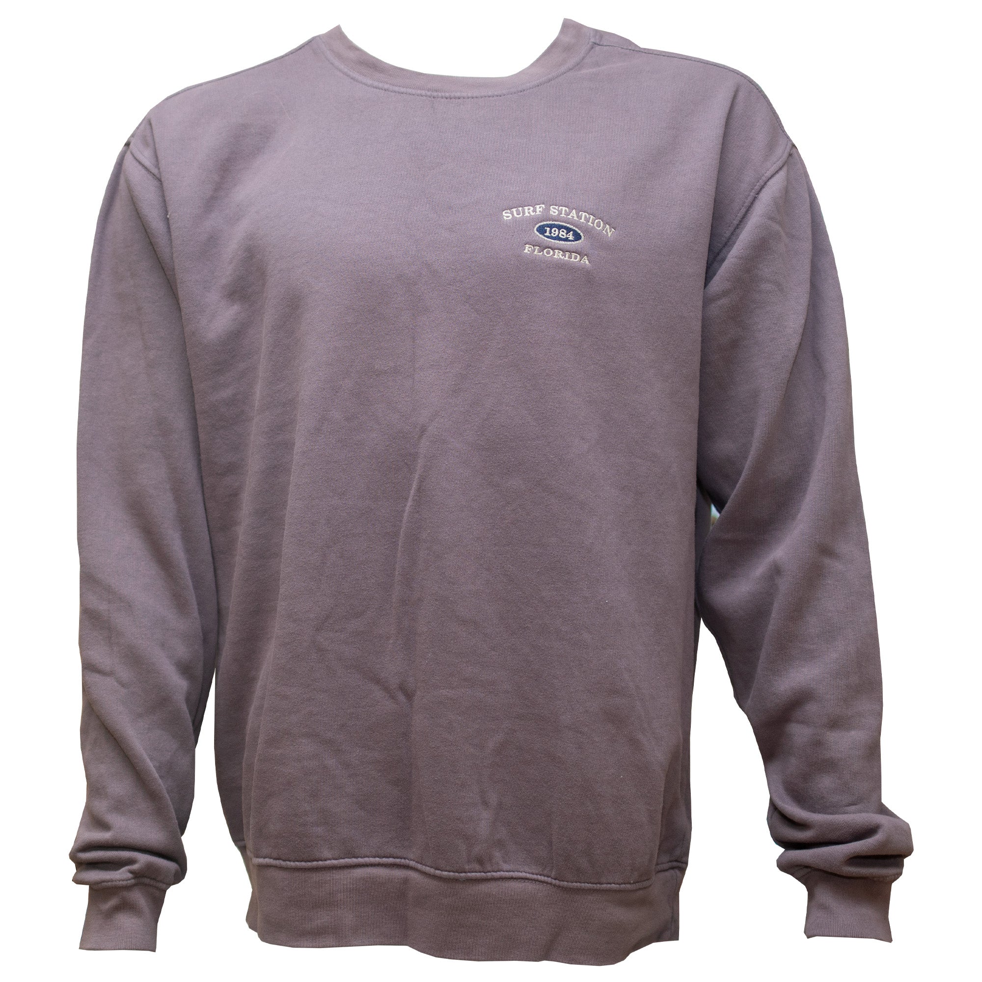 Surf Station Varsity Crewneck Men's L/S Sweater - Amethyst