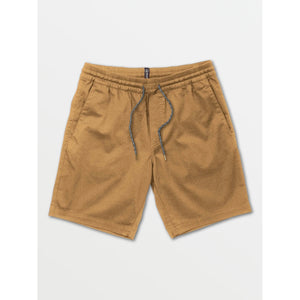 Volcom Frickin Elastic Waist 19" Men's Walkshorts - Khaki