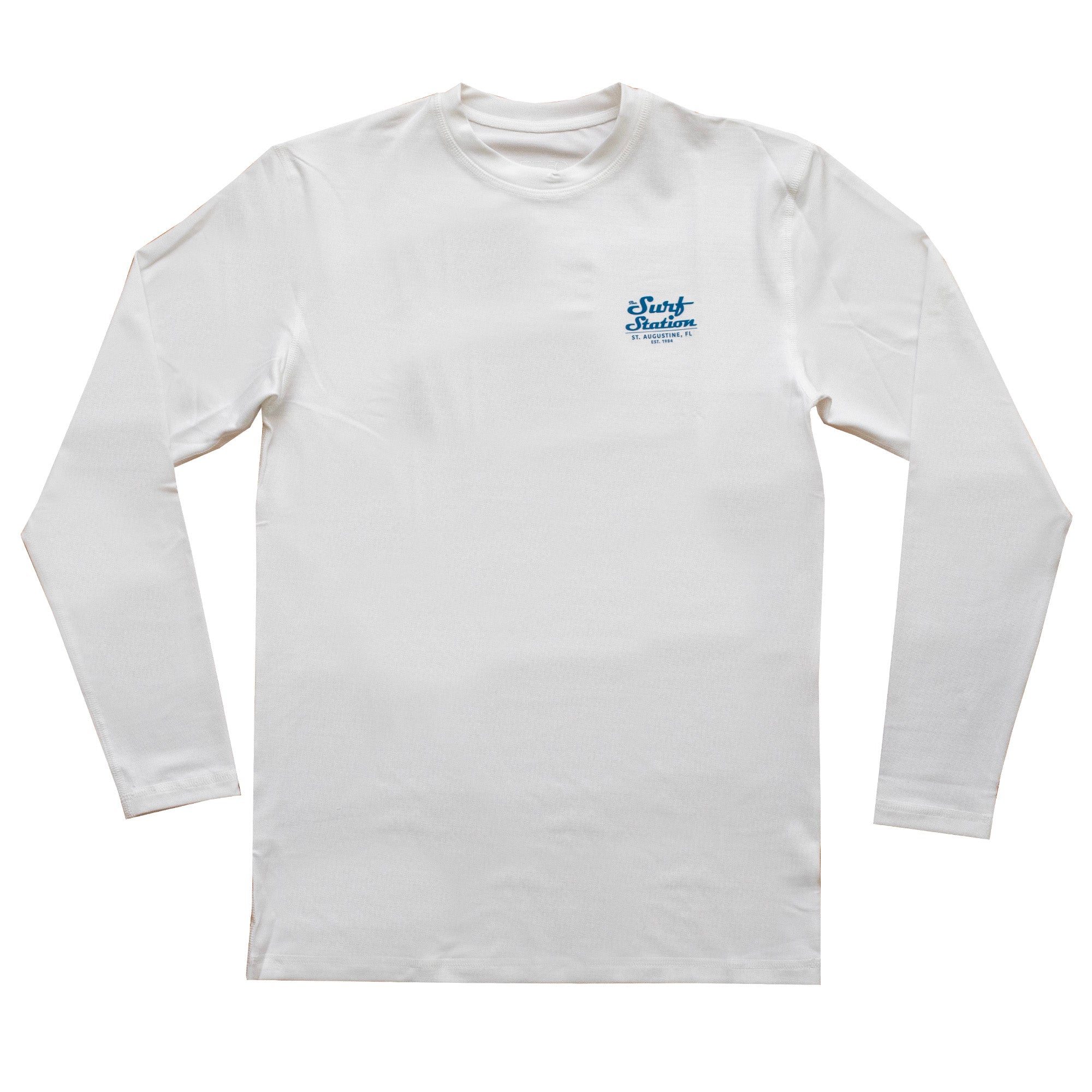 Surf Station Hybrid Mechanic Youth Boy's L/S Rashguard - White