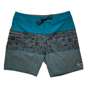 Surf Station Zoom Men's Boardshorts - Blue/Grey