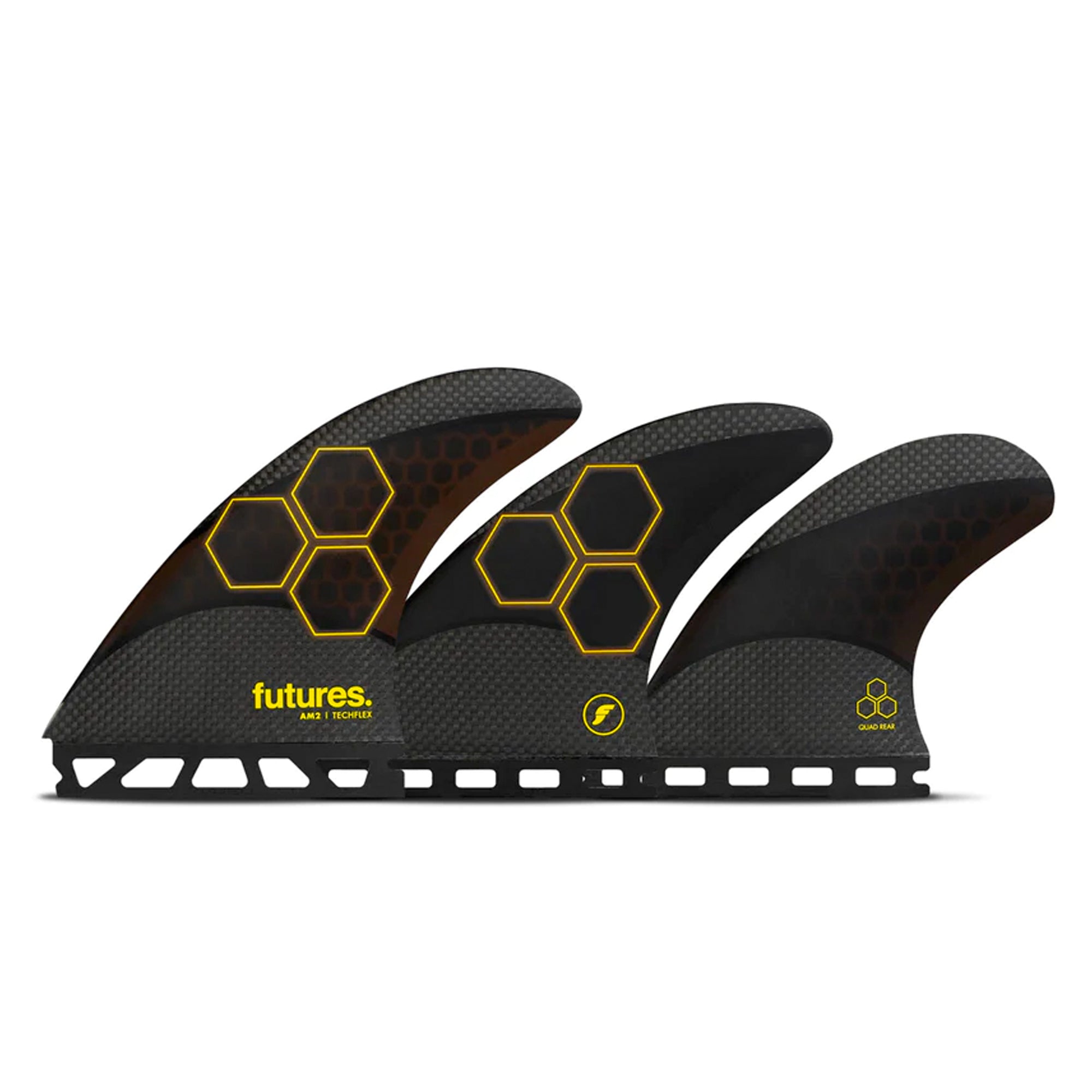 Futures AM2 Techflex 5-Fin Surfboard Fins - Large/Black