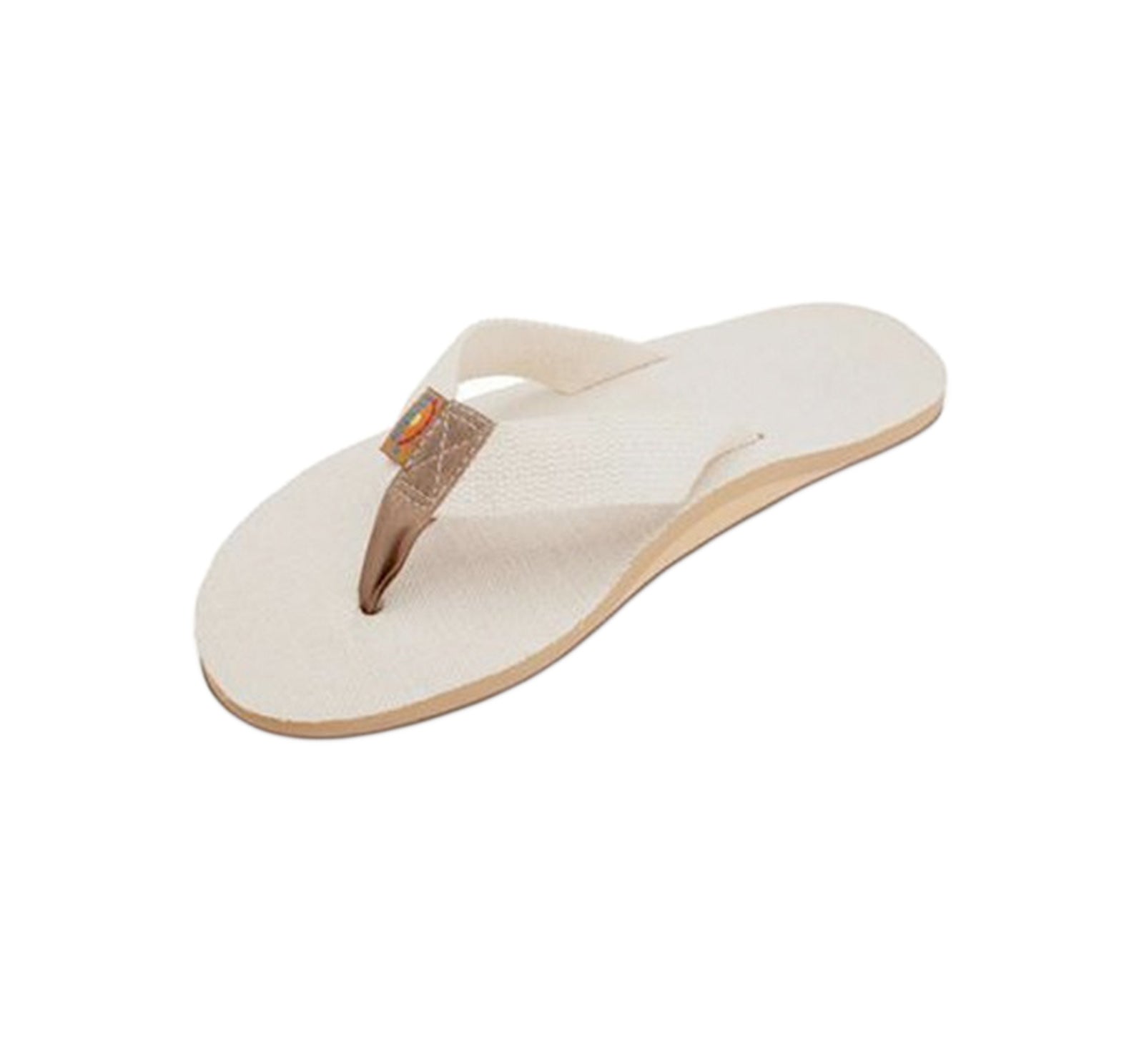 Rainbow Hemp Single Men's Sandals - Natural/Tan