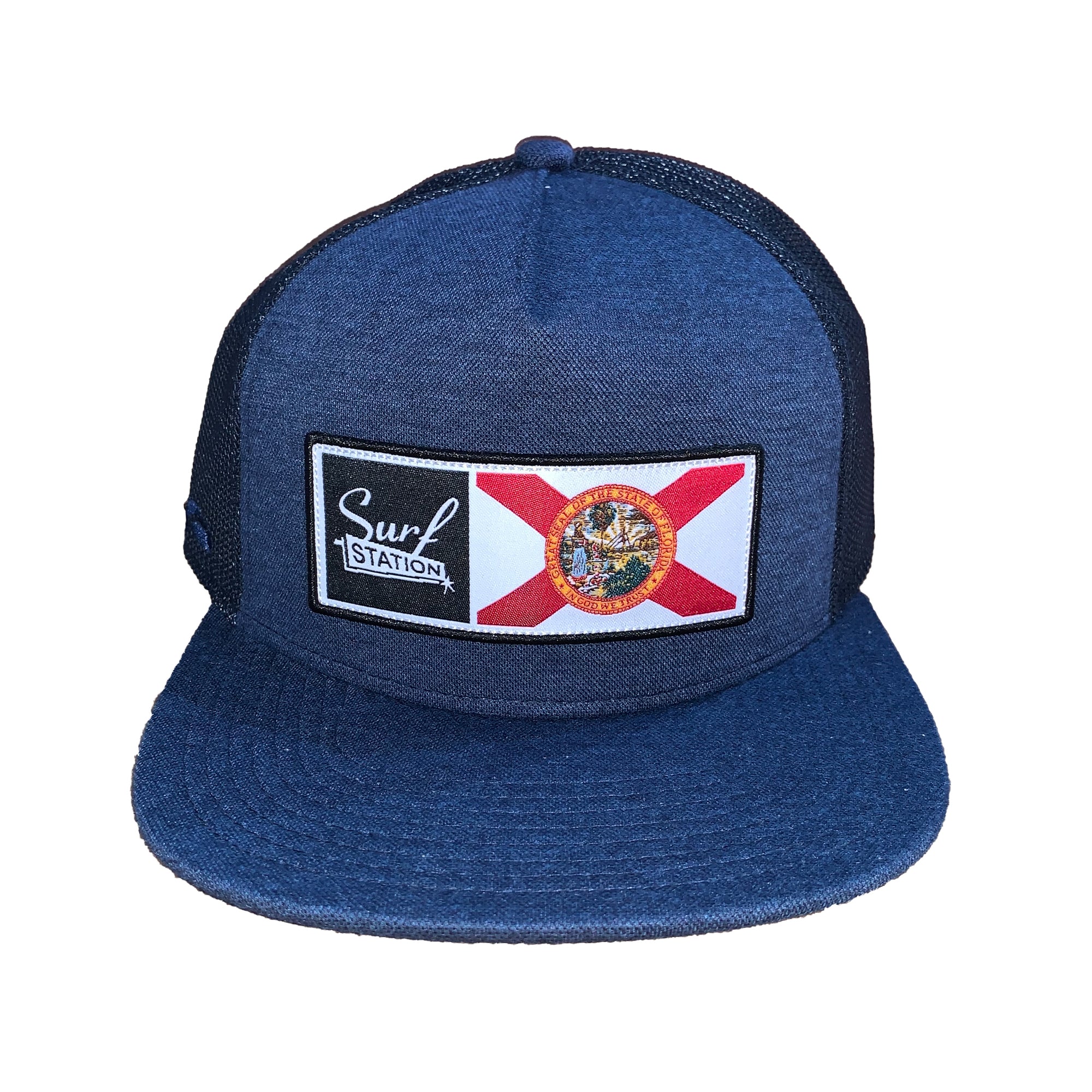 Surf Station X Florida Men's Trucker Hat - Navy