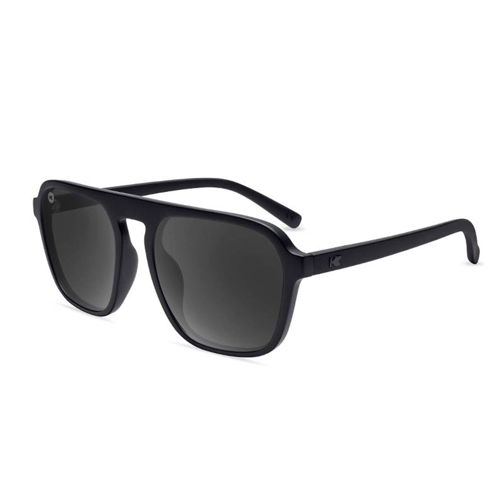 Knockaround Pacific Palisades Men's Polarized Sunglasses - Black On Black/Smoke