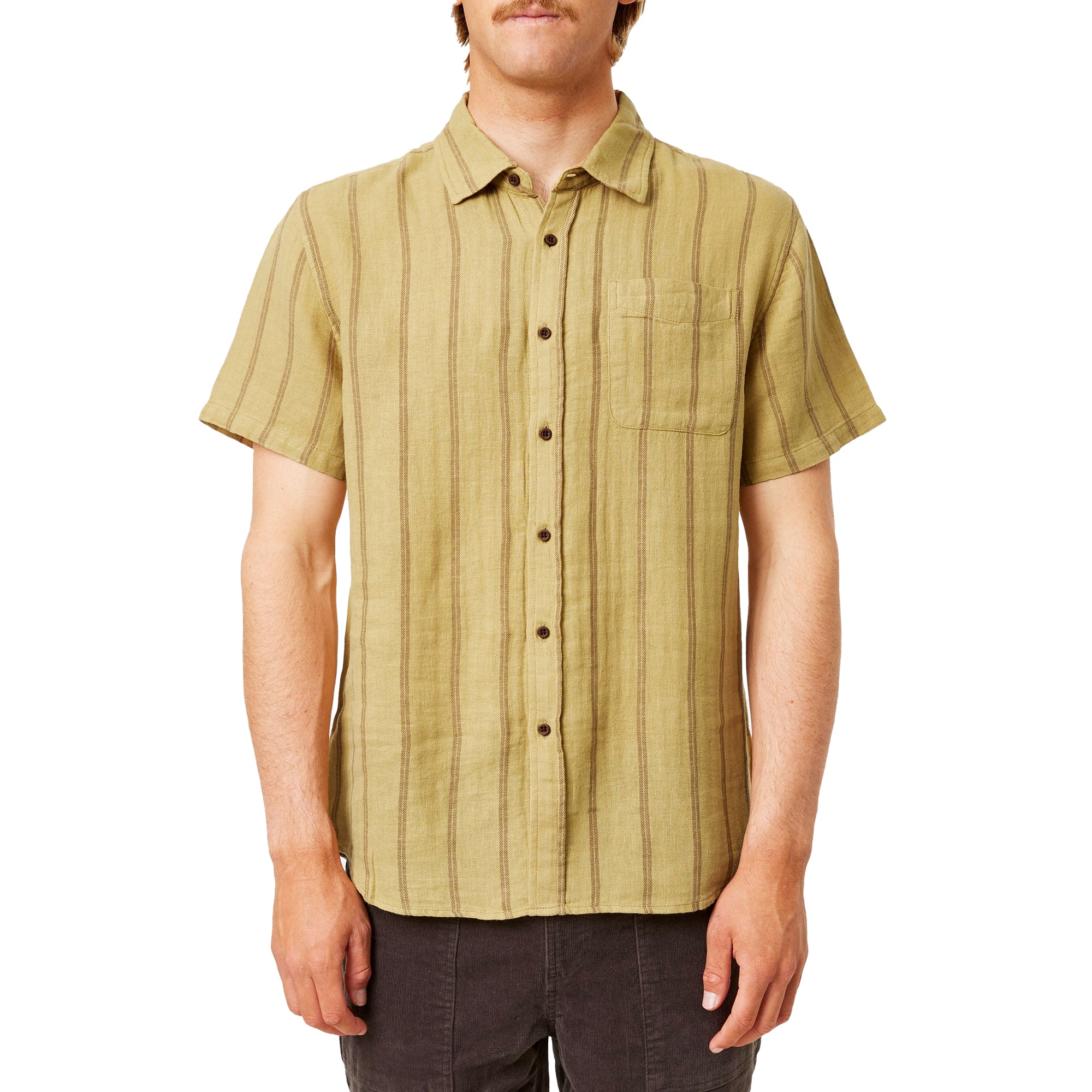 Katin Alan Men's S/S Woven Shirt - Brass