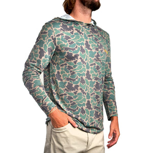 Marsh Wear Millard Pamlico Hooded Men's L/S T-Shirt - Camo