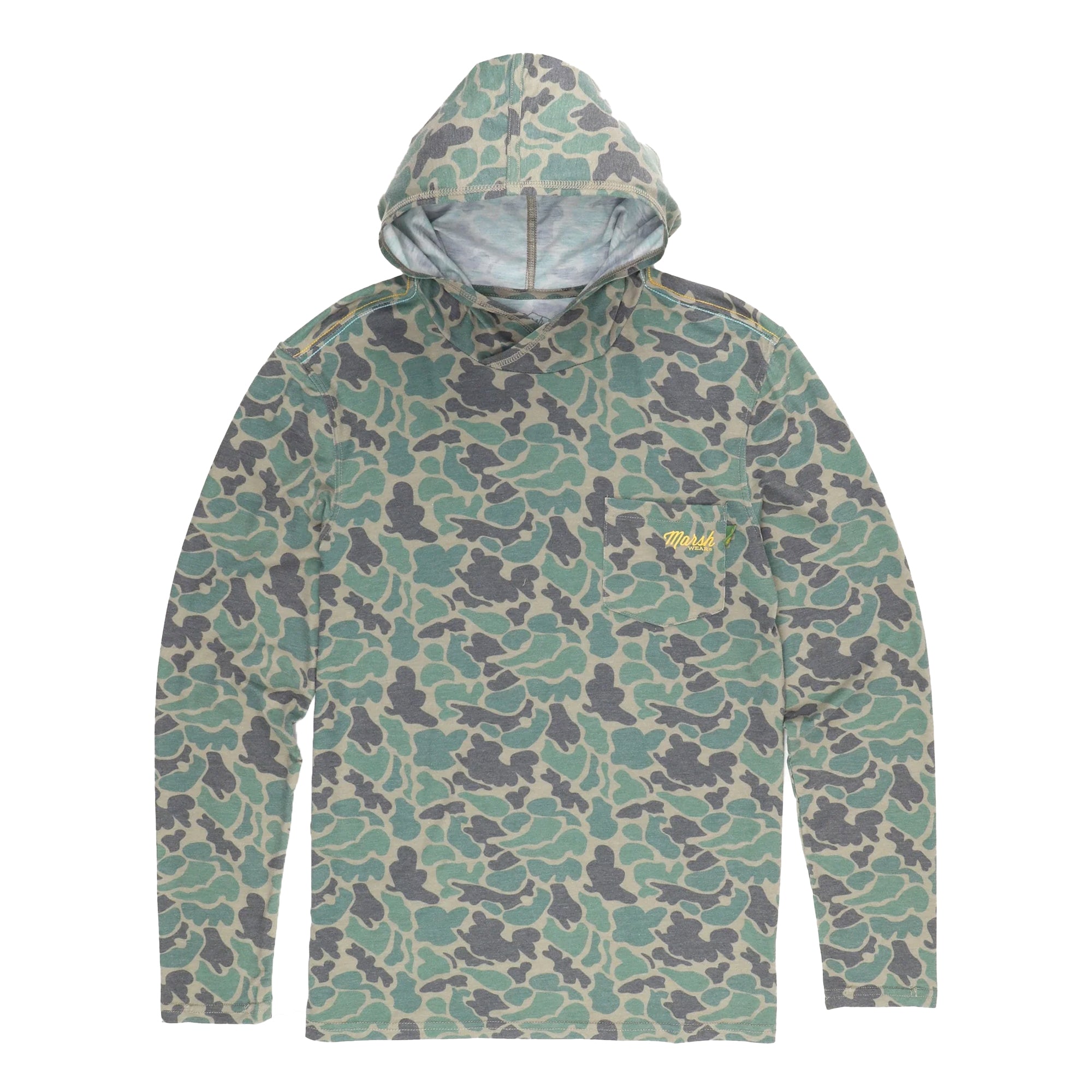 Marsh Wear Millard Pamlico Hooded Men's L/S T-Shirt - Camo