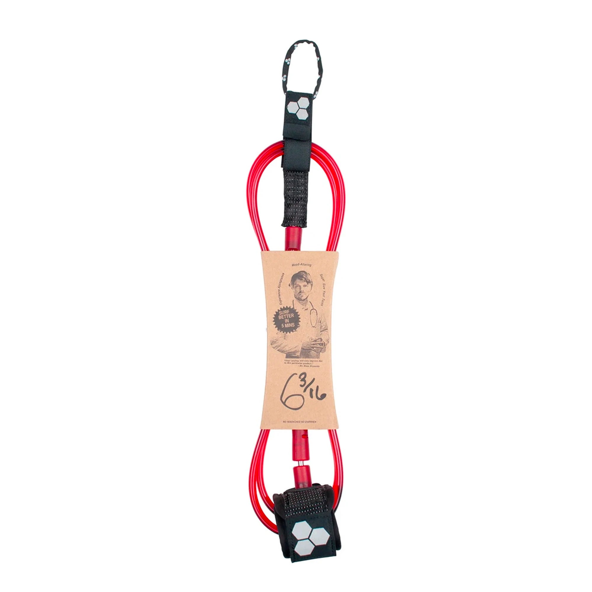 Channel Islands Dane Reynolds 6' Comp Surfboard Leash - Red