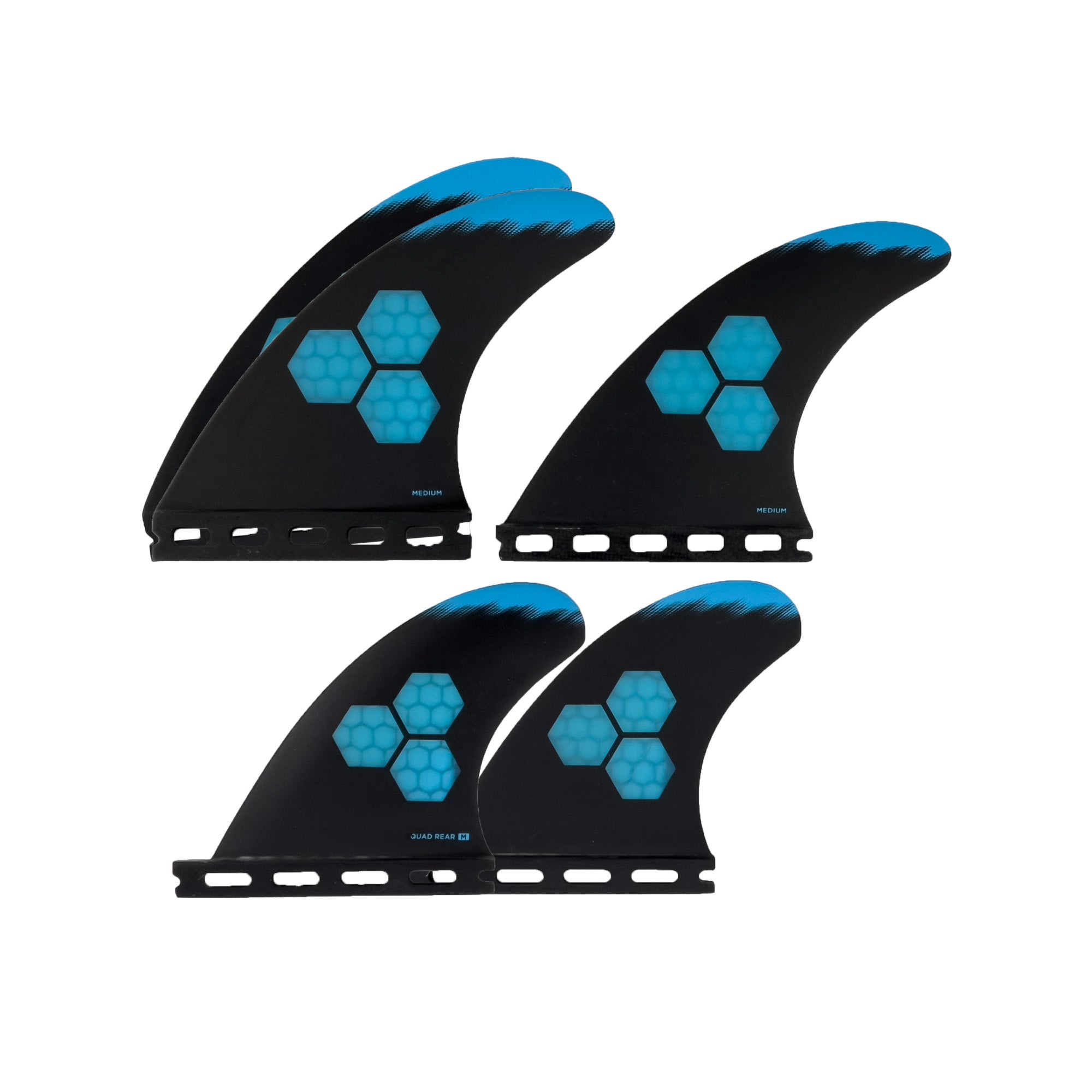 Channel Islands Tech 1 Medium Futures Five Surfboard Fins - Blue