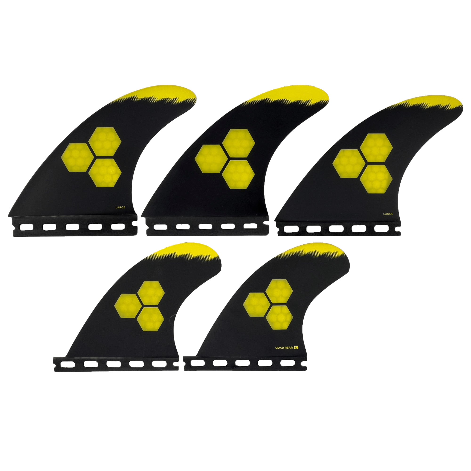 Channel Islands Tech 1 Futures Five Surfboard Fins - Yellow