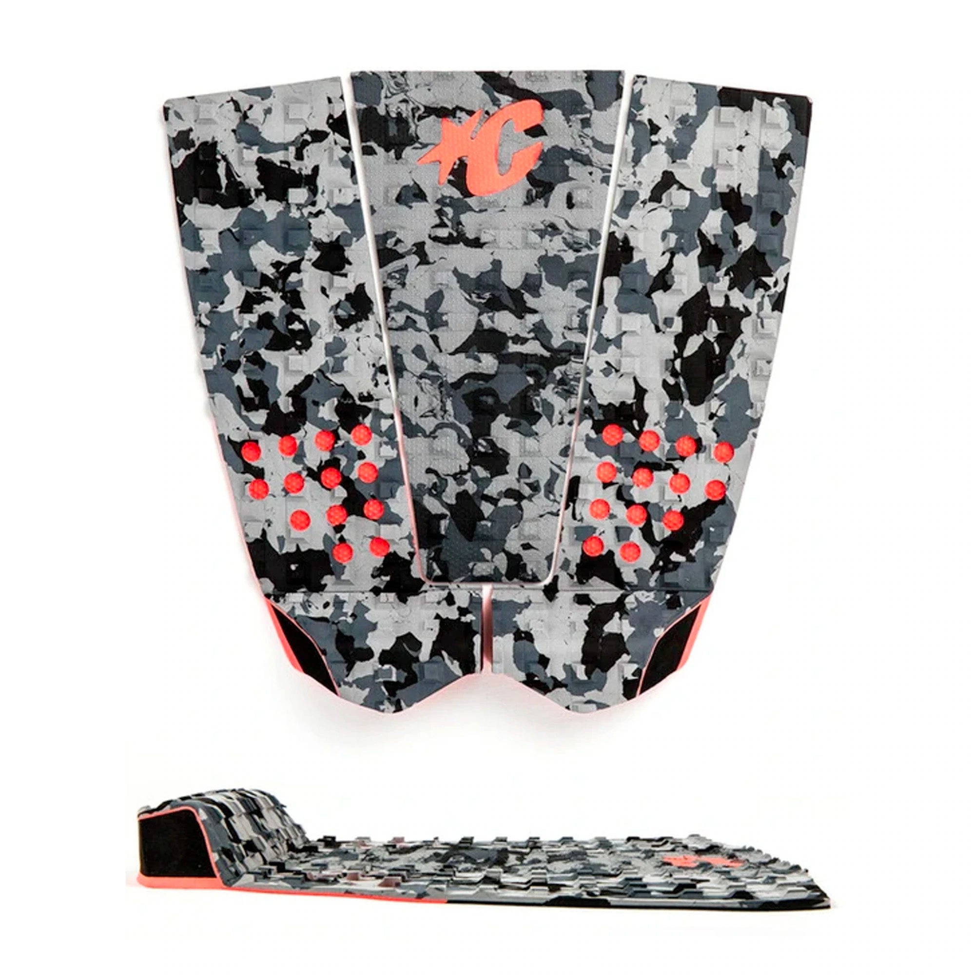 Creatures of Leisure Italo Ferreira Lite Performance Traction Pad - Char Camo Fluro Red