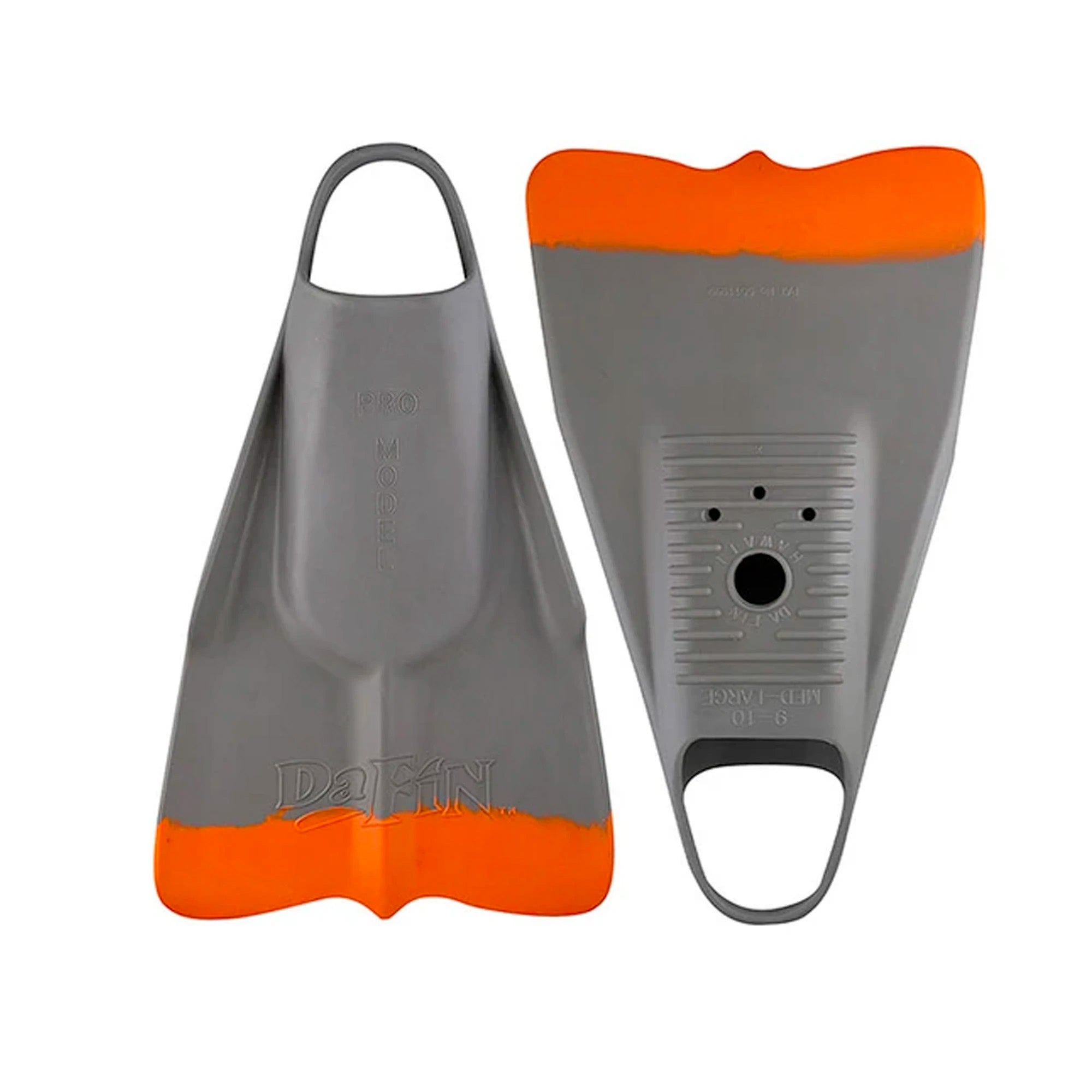 DaFin Pro Classic Swim Fins - Grey/Orange