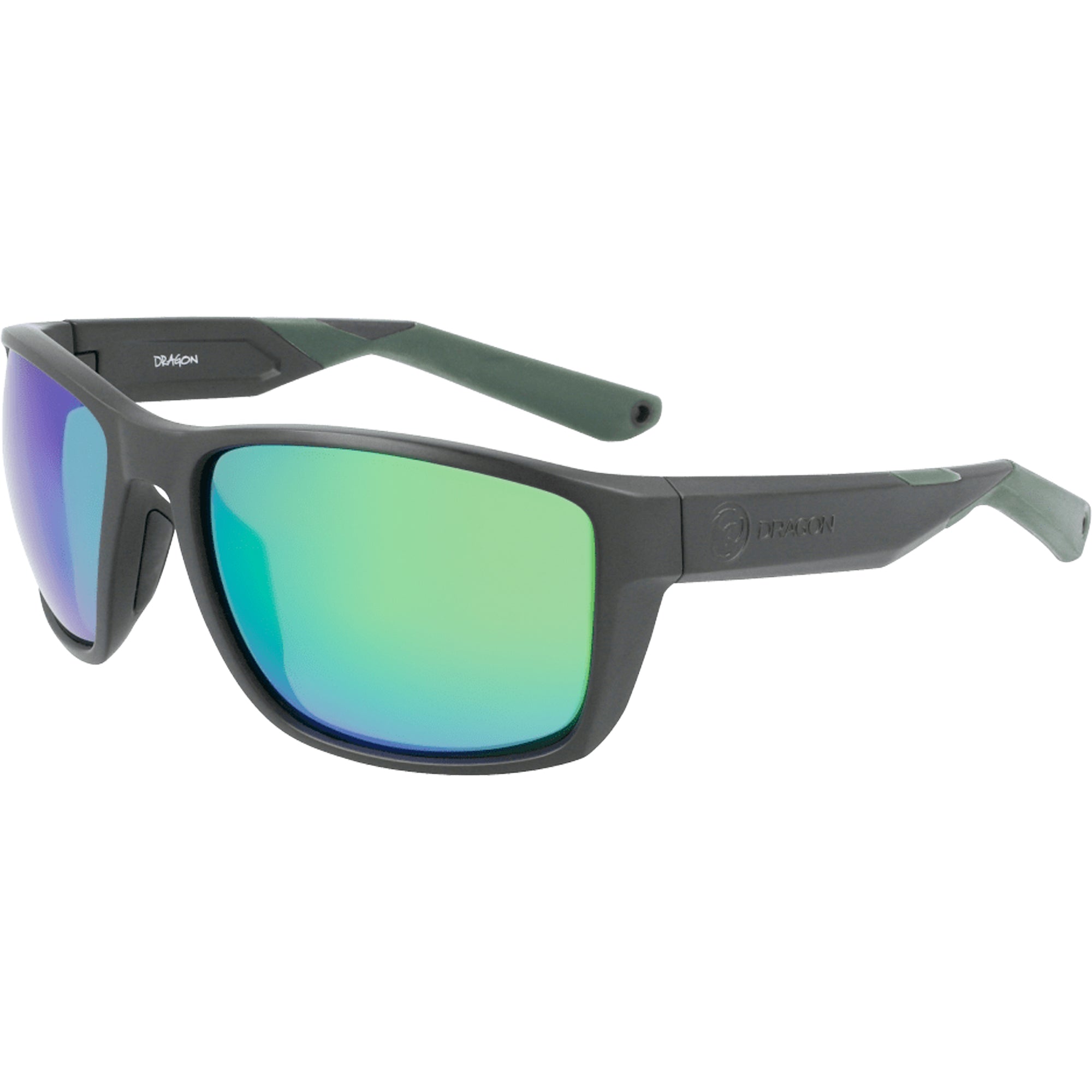 Dragon Reel X LL H20 Men's Sunglasses - Matte Grey/Green Ion Polarized