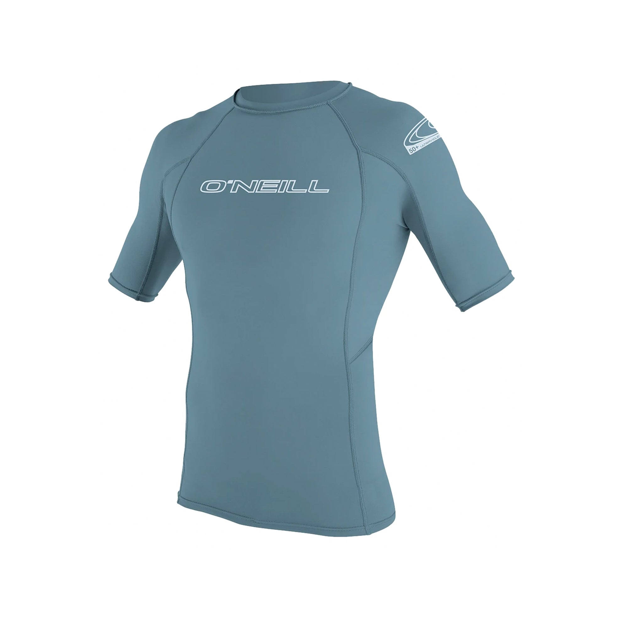 O'Neill Basic Skins Crew S/S Men's Rashguard - Dusty Blue