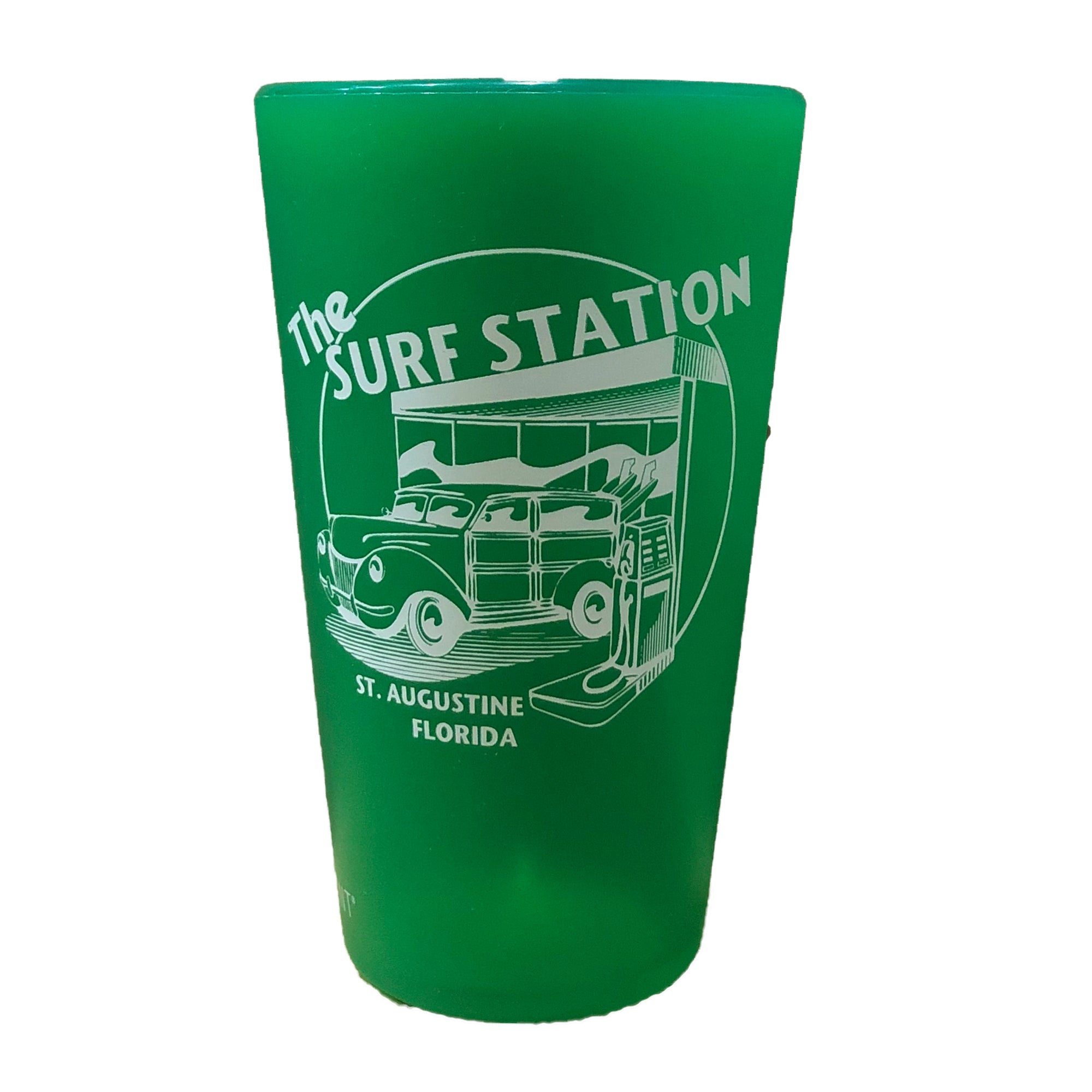 Surf Station Silipint Woody 16oz Pint Cup - Emerald Green