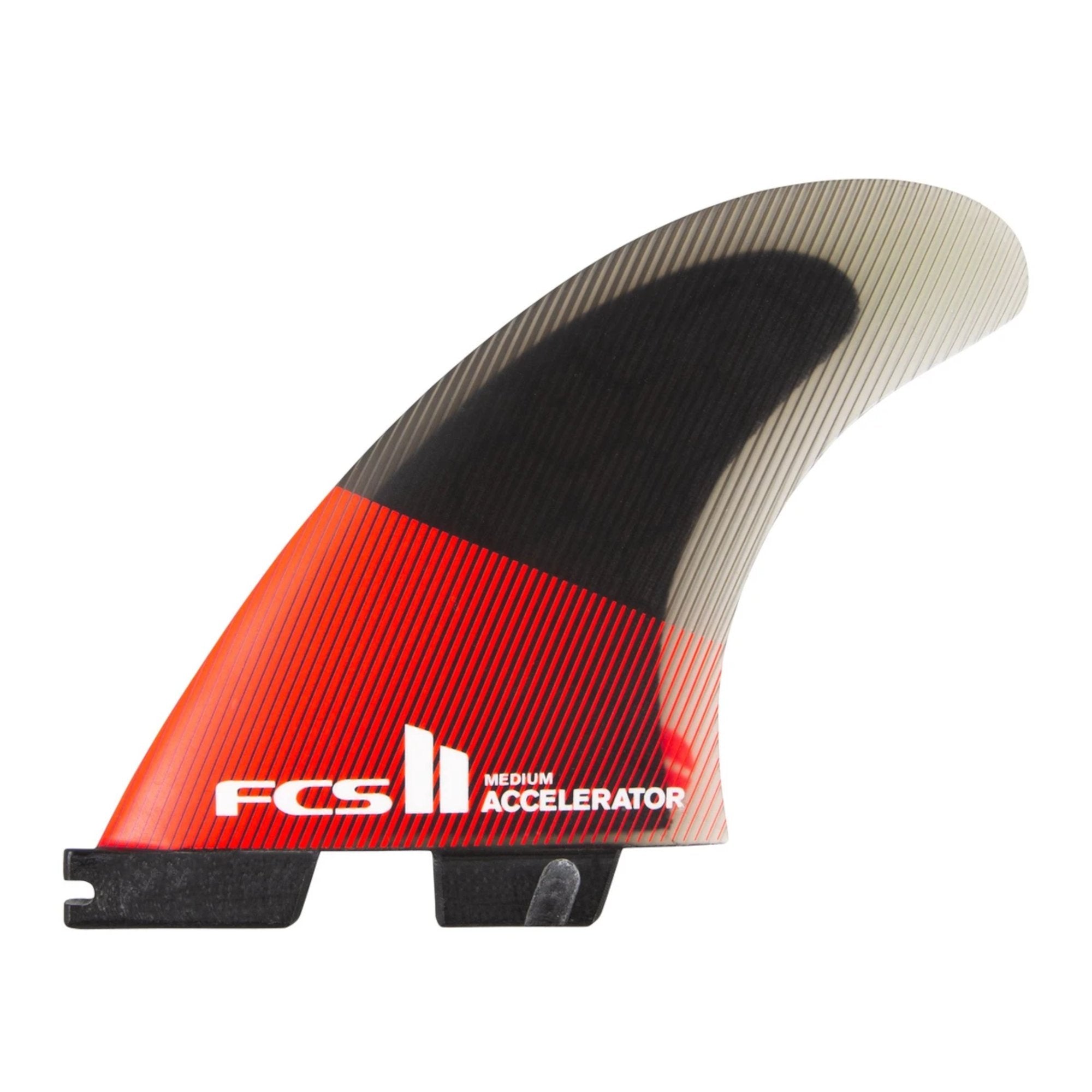 FCS II Accelerator PC Tri Surfboard Fins - Small/Red