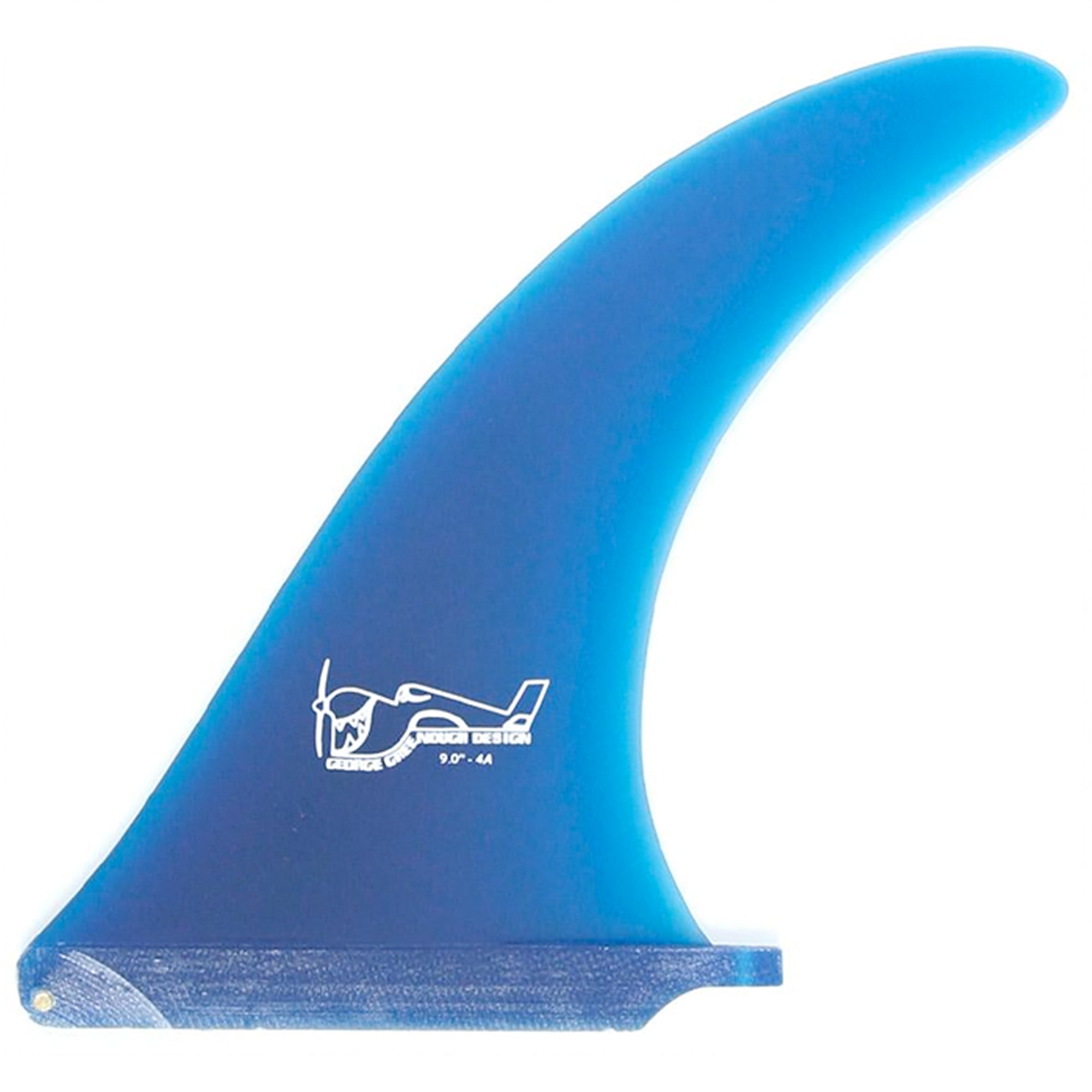 True Ames Greenough 4-A 9" Longboard Fin - Blue