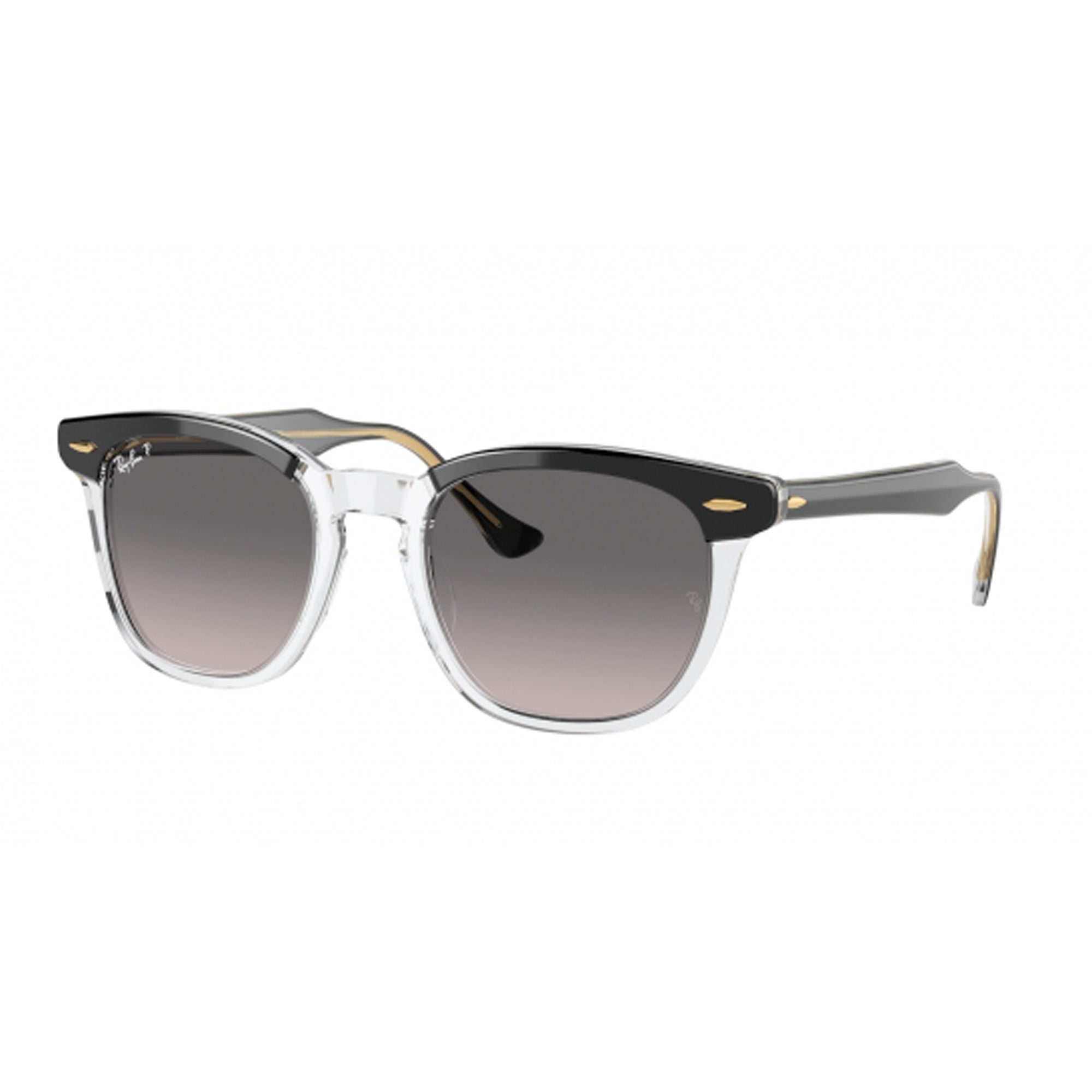 Ray-Ban Hawkeye Women's Sunglasses - Black On Transparent/Grey Gradient Polarized