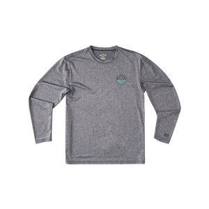 Billabong Rotor Youth Boy's Loose Fit L/S Rashguard - Grey