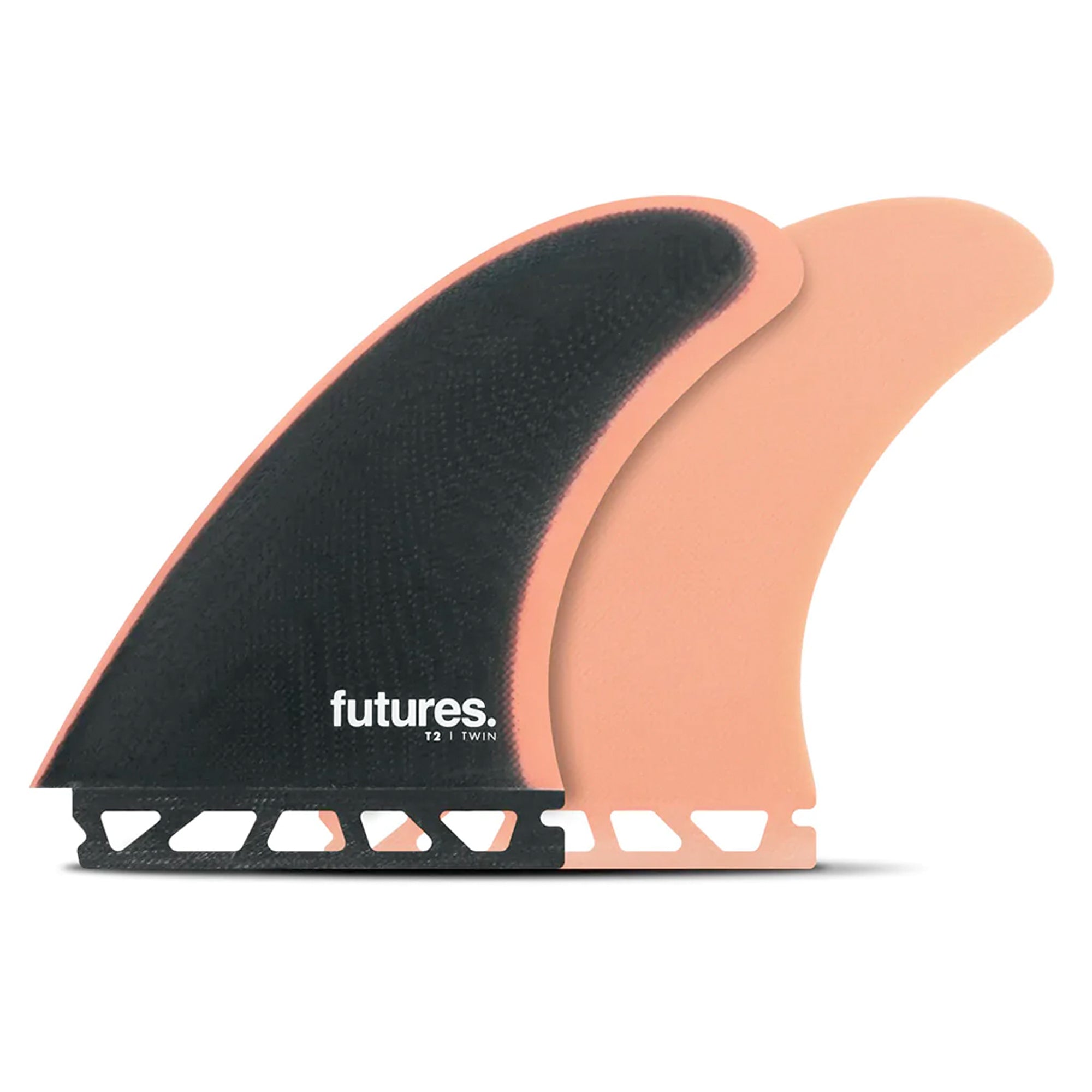 Futures T2 FG Twin Surfboard Fins - Medium/Rose