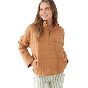 O'Neill Marble Quilted Women's Pullover Jacket - Camel