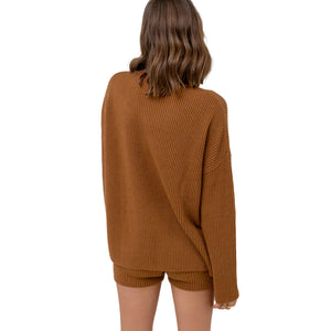 Rhythm Classic Women's Knit Jumper - Caramel