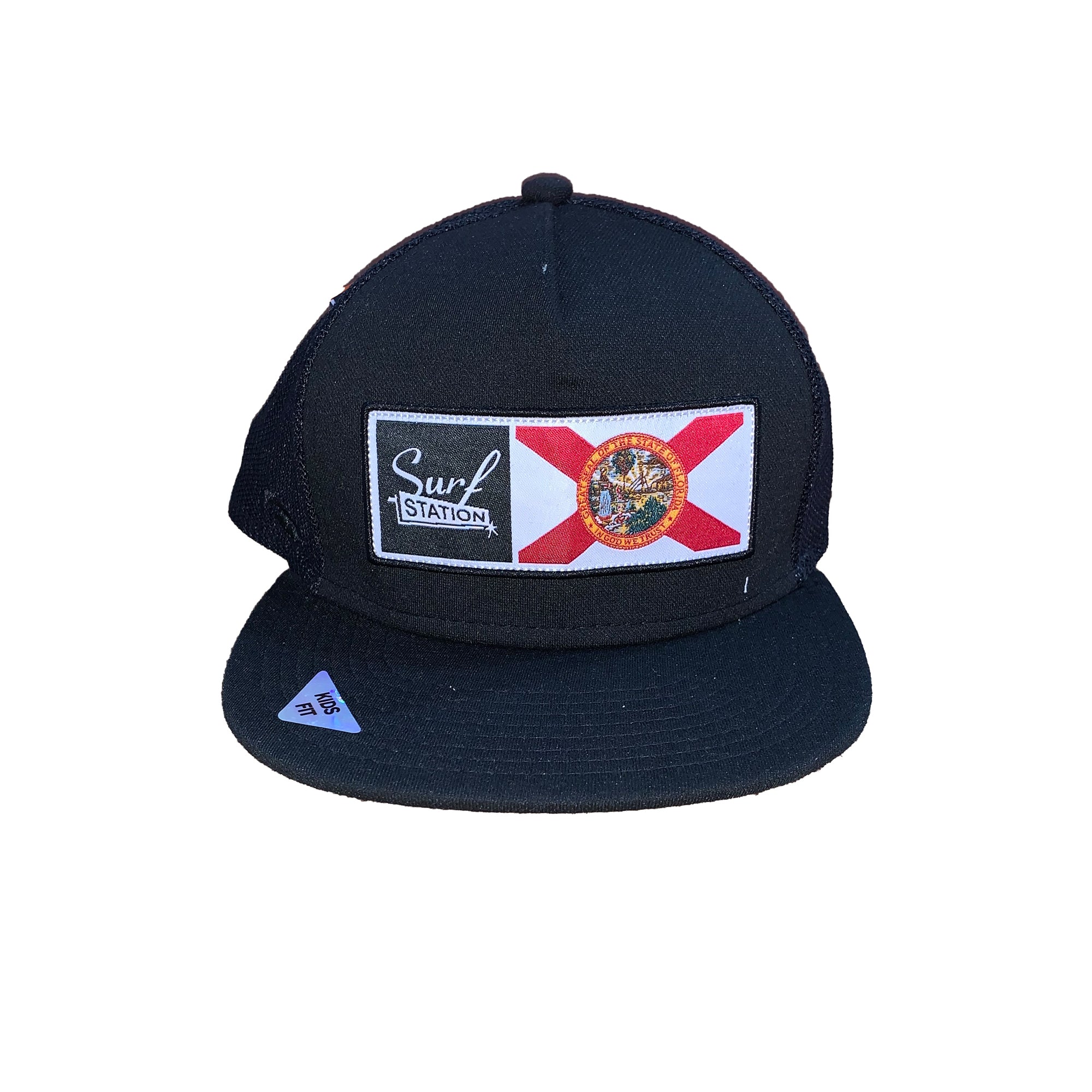 Surf Station X Florida Kid's Trucker Hat - Black