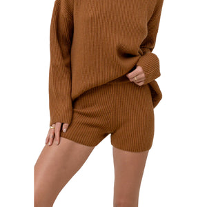 Rhythm Classic Knit Women's Shorts - Caramel