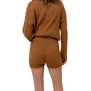 Rhythm Classic Knit Women's Shorts - Caramel