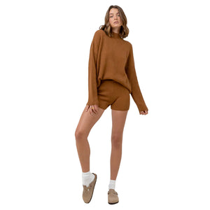 Rhythm Classic Knit Women's Shorts - Caramel