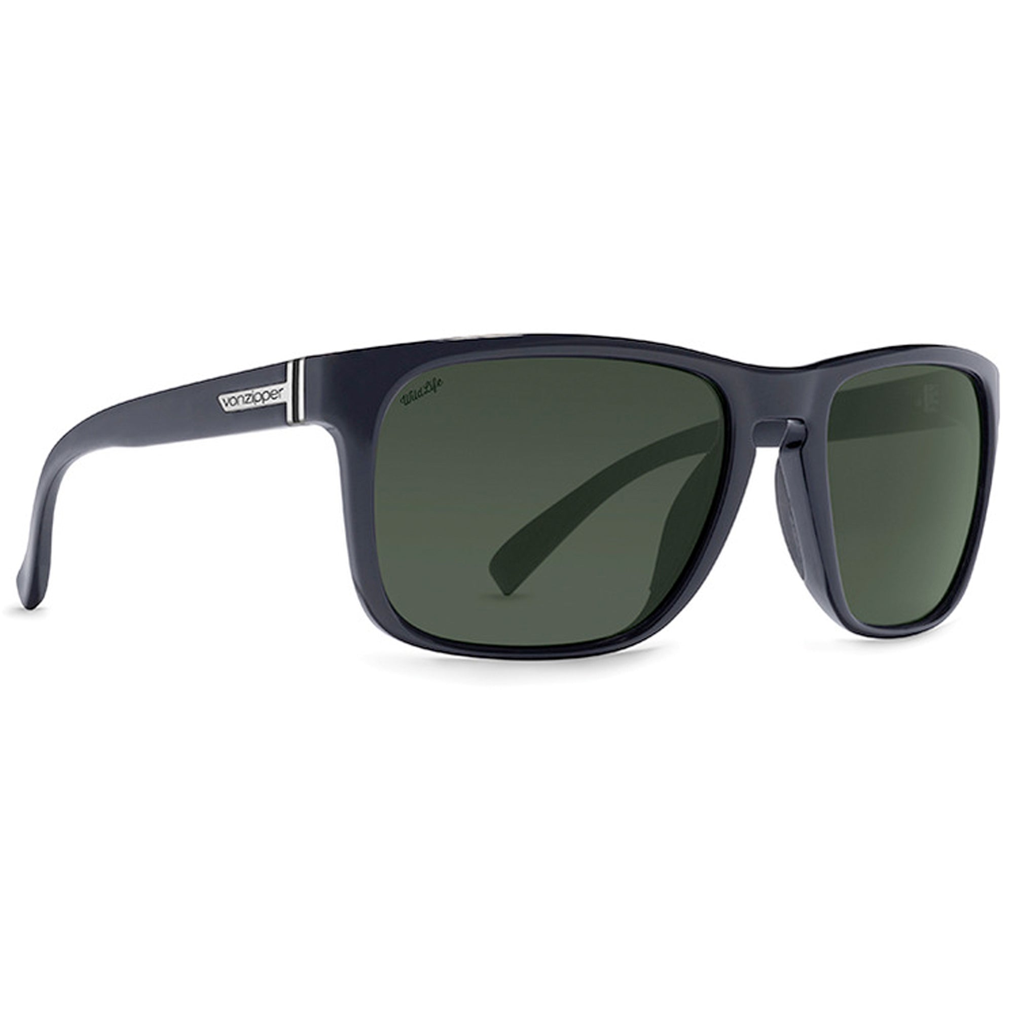 VonZipper Lomax Men's Sunglasses - Black Gloss/Wildlife Vintage Grey Polarized