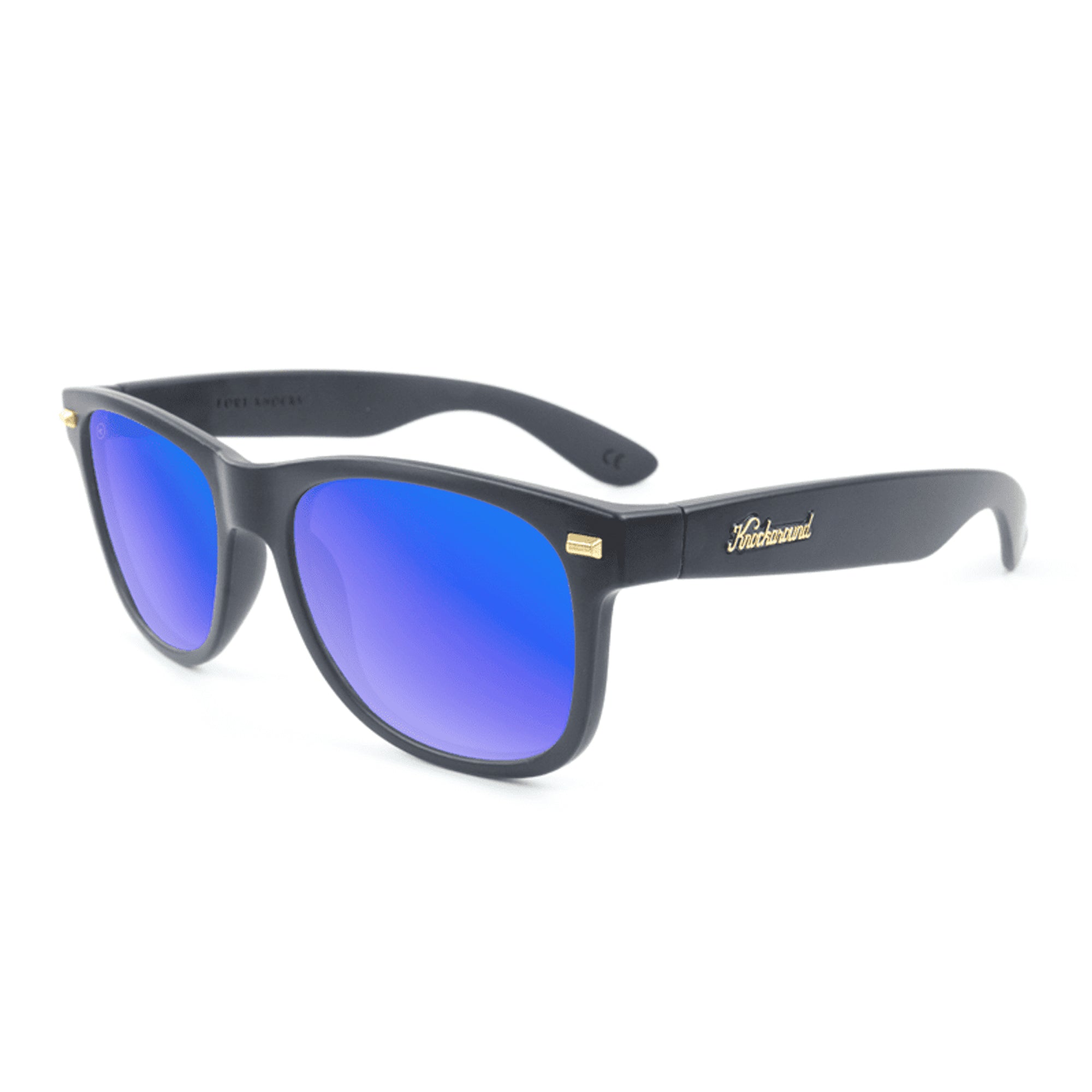 Knockaround Fort Knocks Men's Sunglasses - Matte Black/Moonshine Polarized