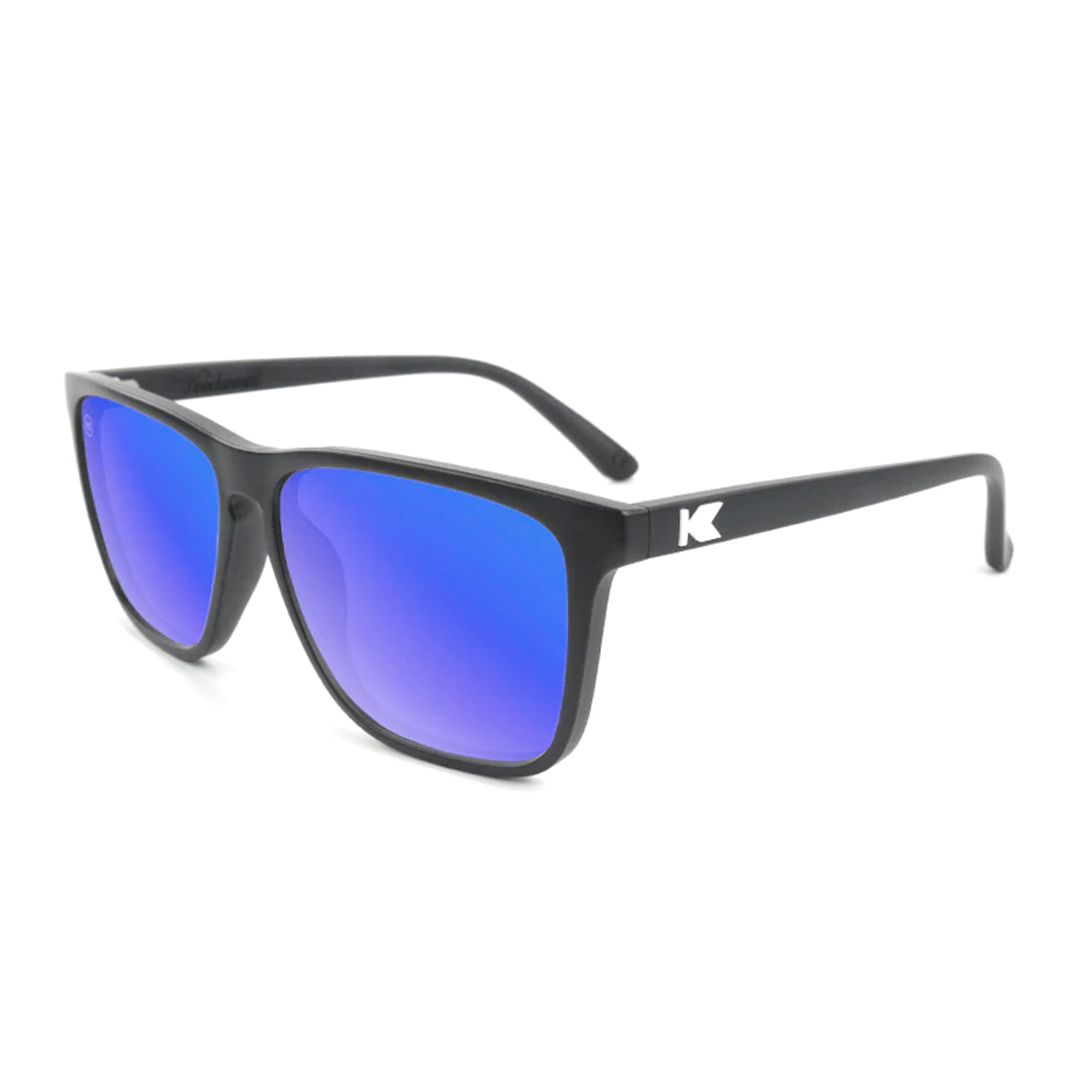 Knockaround Fast Lanes Men's Sunglasses - Black/Moonshine Polarized