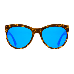 Otis Aerial Men's Sunglasses - Matte Honey Tortoise/LIT Mirror Blue Polarized