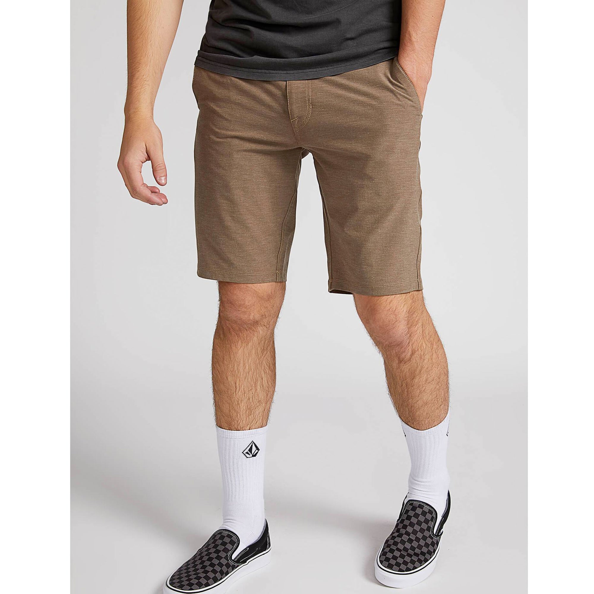 Volcom Frickin SNT Static 2 21" Men's Hybrid Walkshorts - Brown