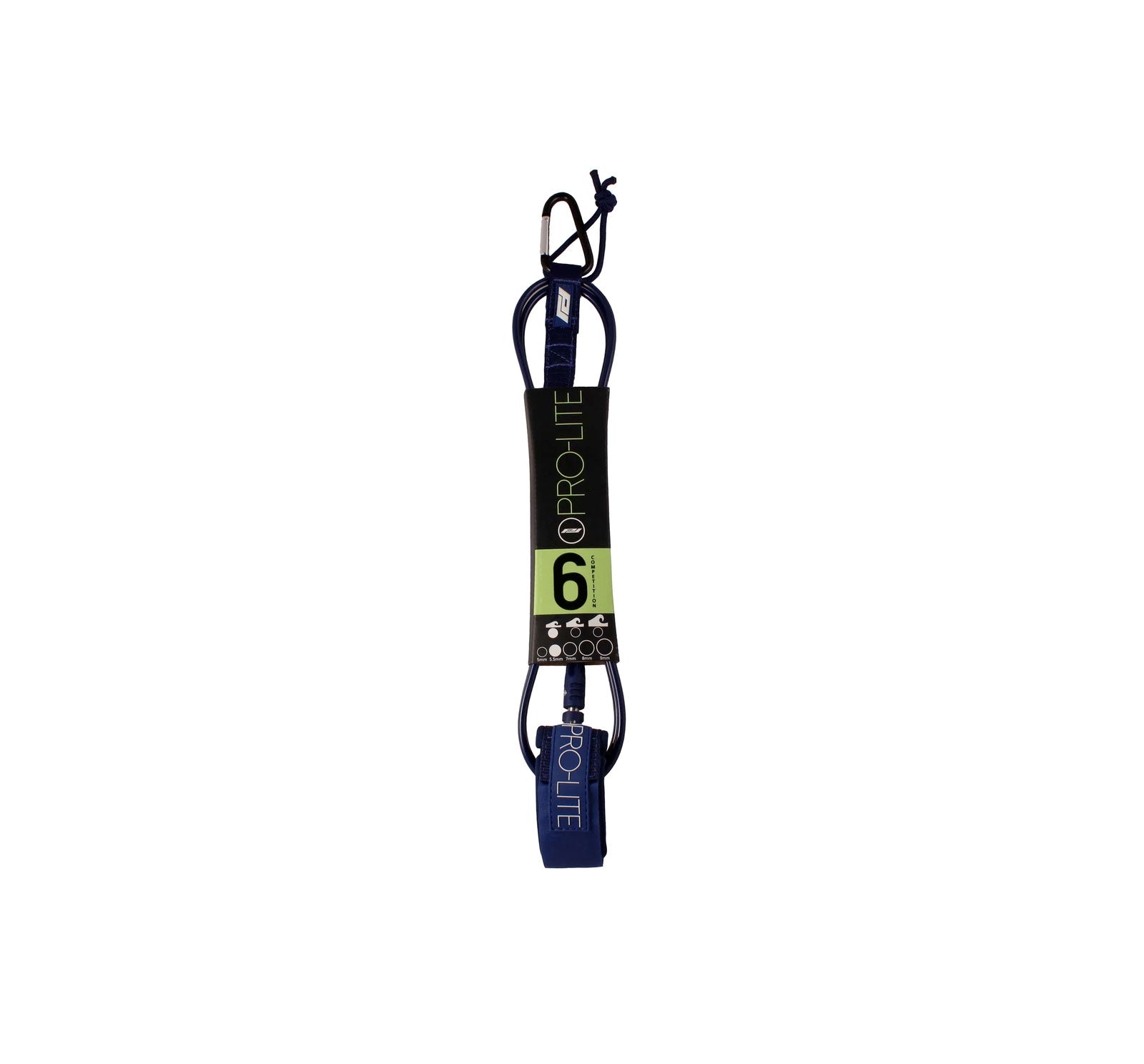 Pro-Lite 6' Super Comp Double Swivel Surfboard Leash - Navy