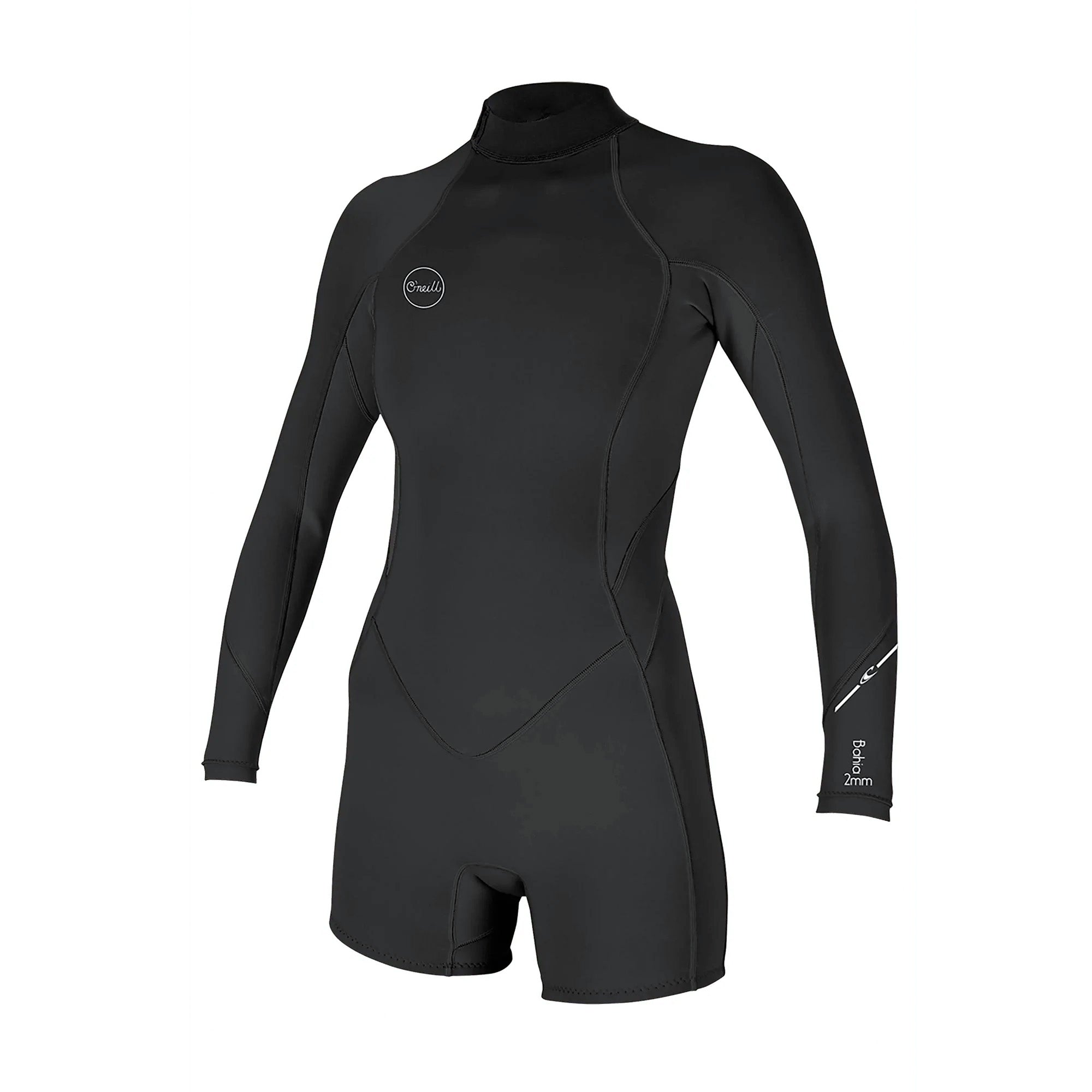 O'Neill Bahia 2/1mm Women's Back Zip L/S Women's Springsuit Wetsuit - Black