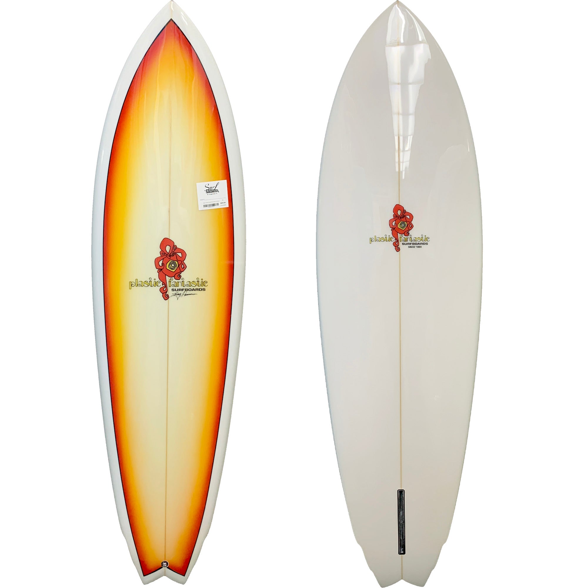 Plastic Fantastic Double Wing Swallow 6'8 Surfboard